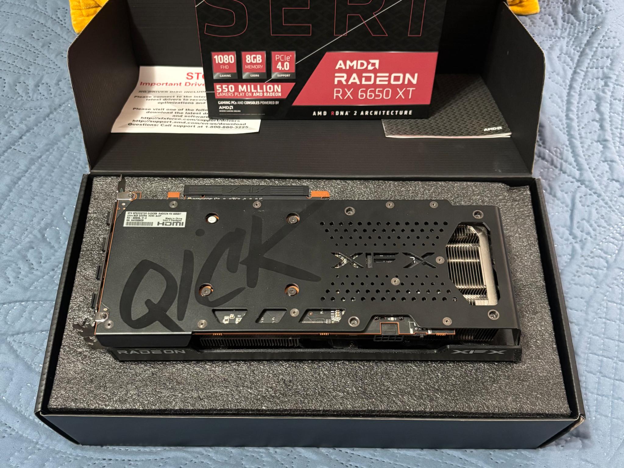 XFX Speedster QICK308 RX 6650 XT 8GB – Great 1080p/1440p Gaming Performance, Used-Good