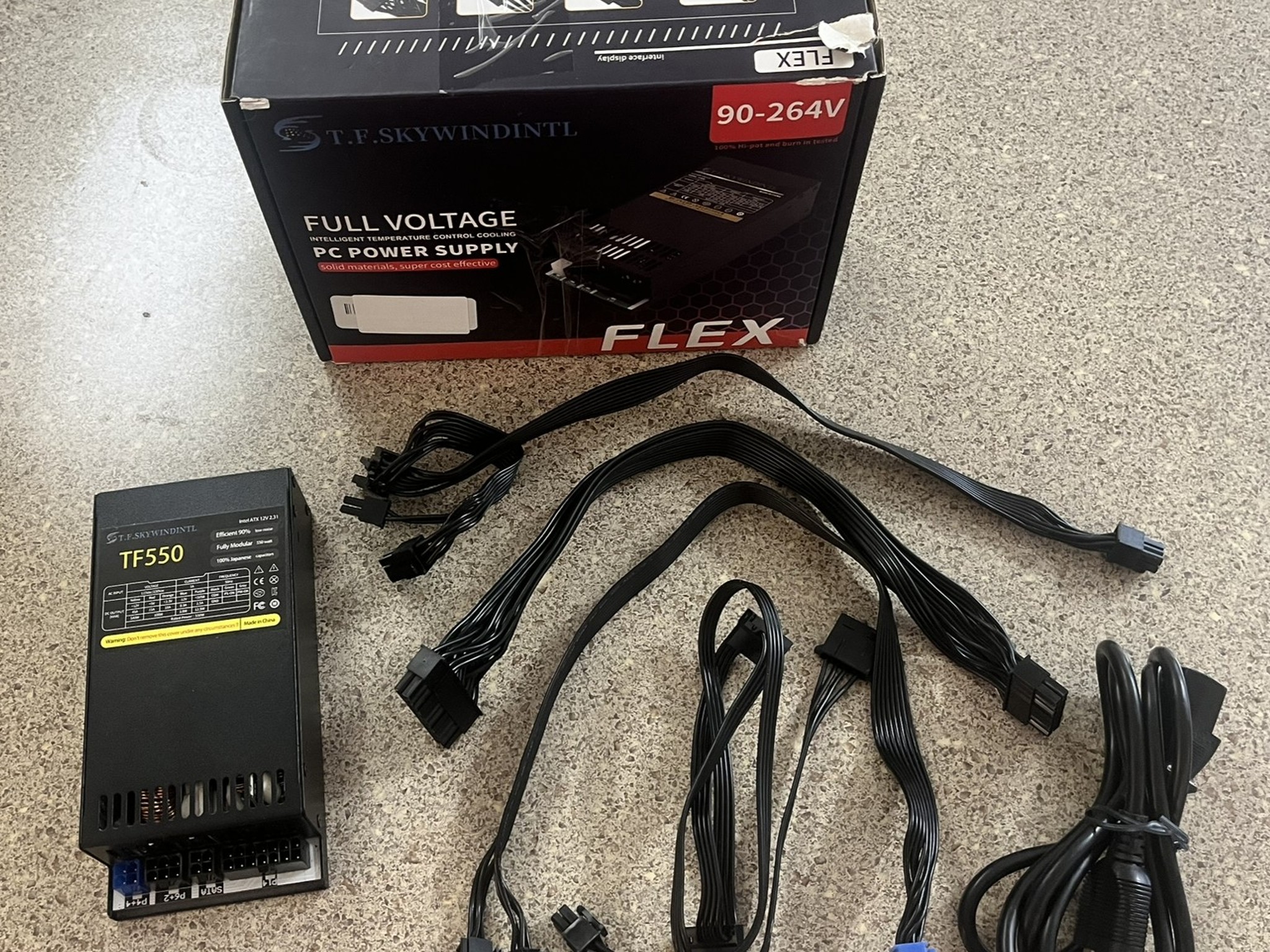 TF Skywindintl TF550 550W Flex ATX Power Supply (Fully Modular, 90-264V)