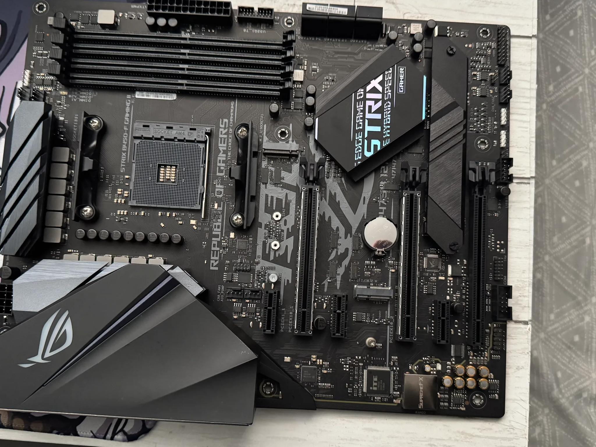 ASUS ROG Stix B450-F Gaming II AMD AM4 plus free 8x2 16gb ram