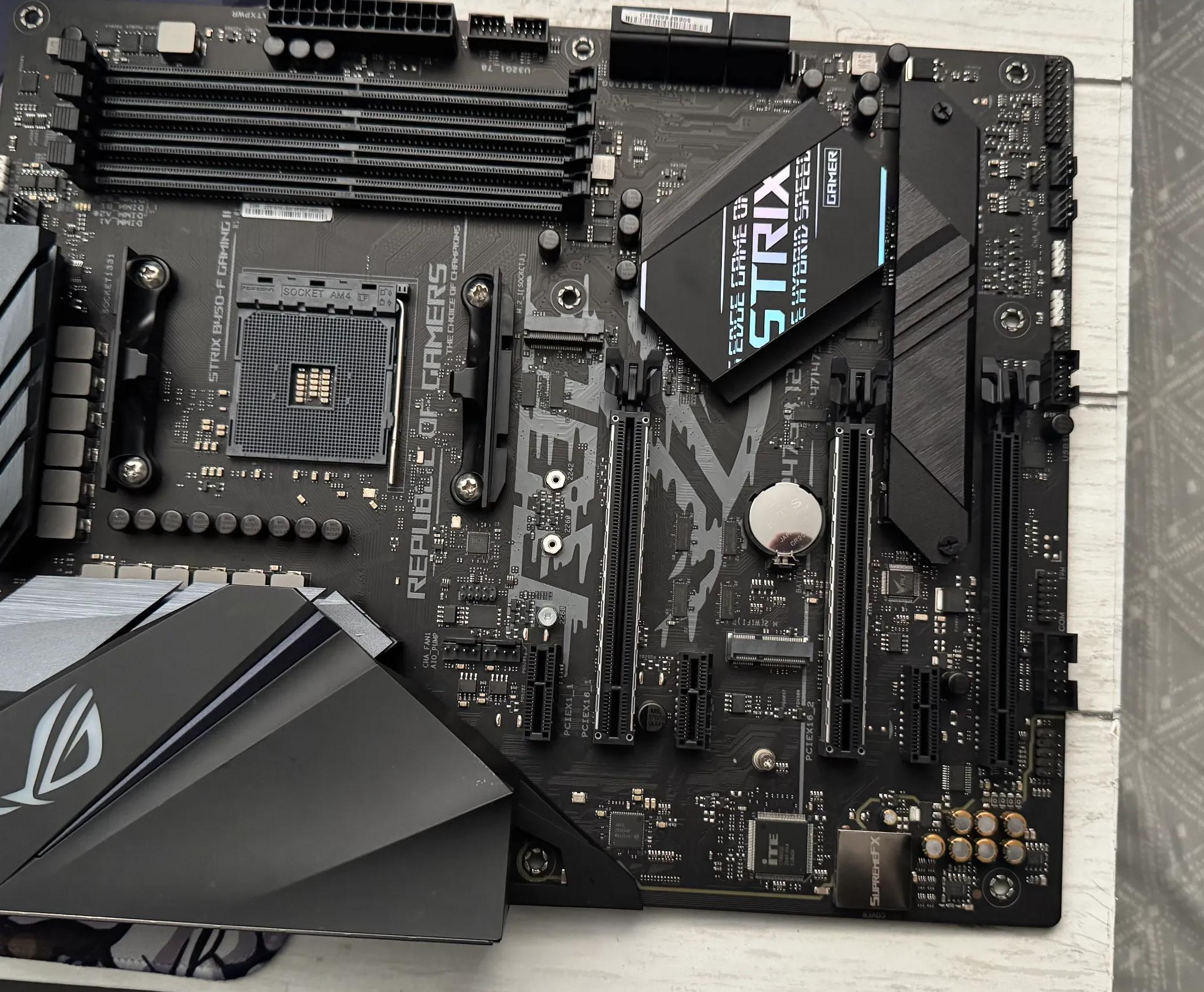 ASUS ROG Stix B450-F Gaming II AMD AM4 plus free 8x2 16gb ram