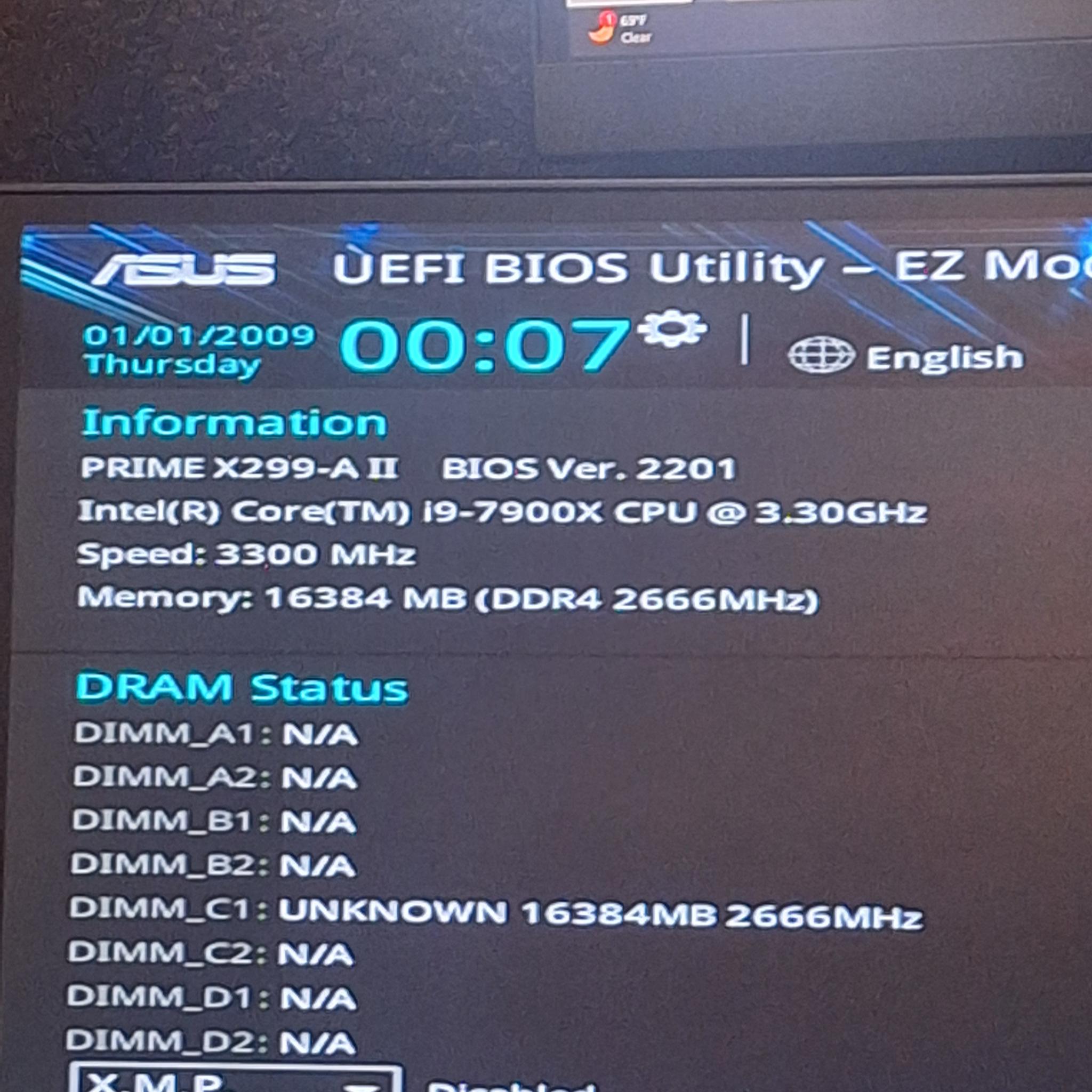 ASUS Prime X299-A II with I9 7900X