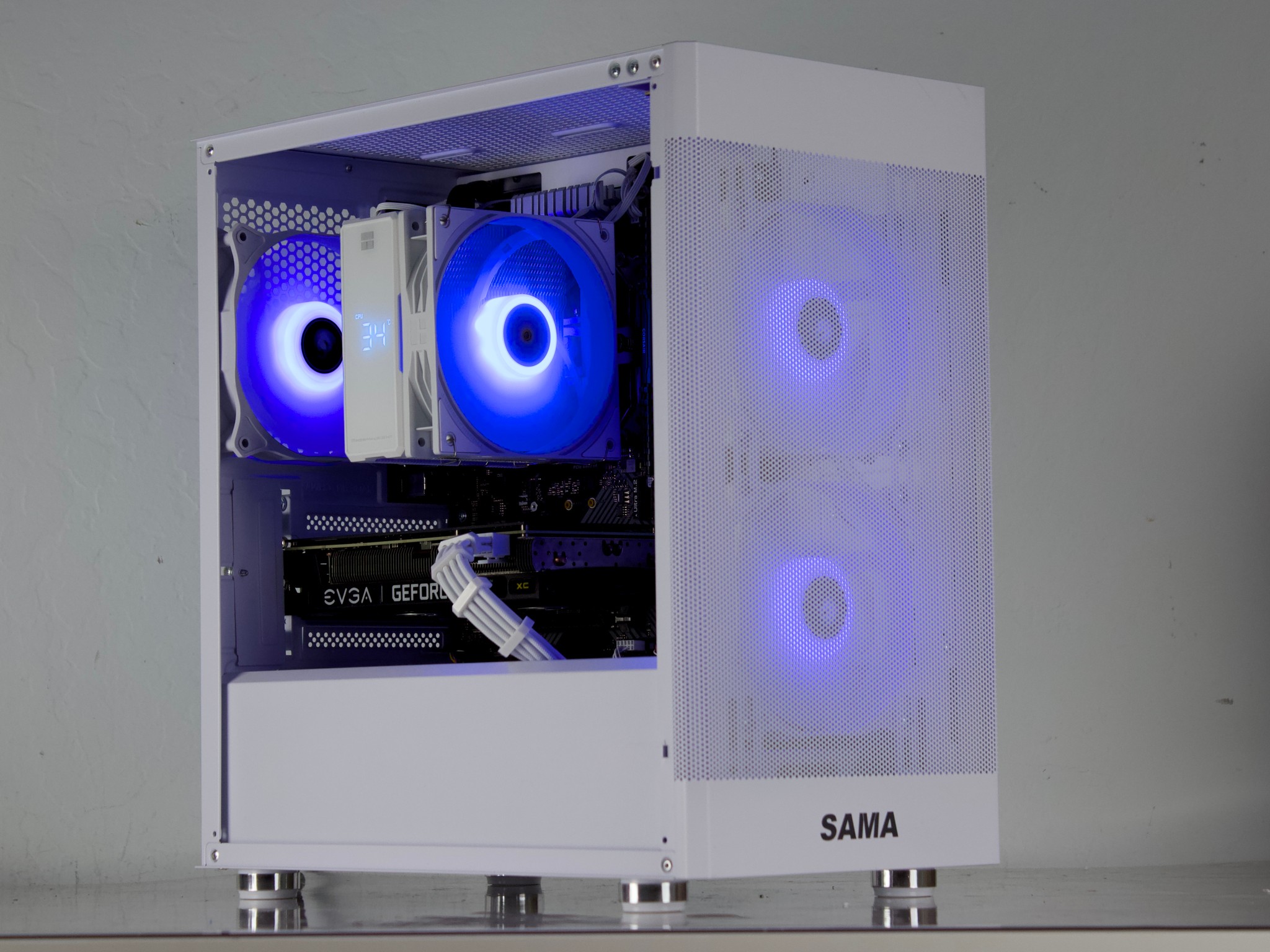 🤍🩵 RTX 3060/ Ryzen 5500 / 16GB / 1TB Gaming PC 🩵🤍- ARGB, WiFi, BlueTooth