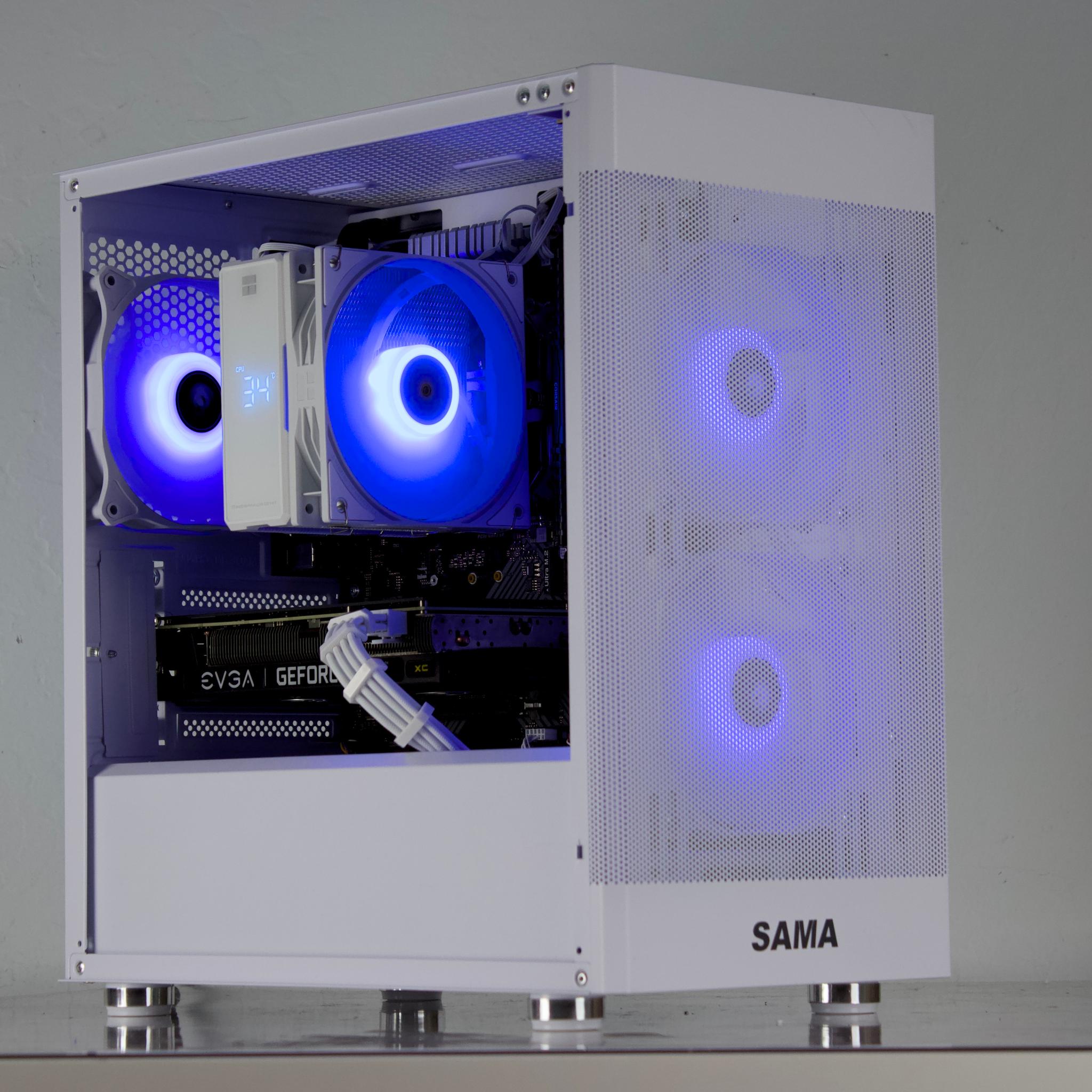 🤍🩵 RTX 3060/ Ryzen 5500 / 16GB / 1TB Gaming PC 🩵🤍- ARGB, WiFi, BlueTooth