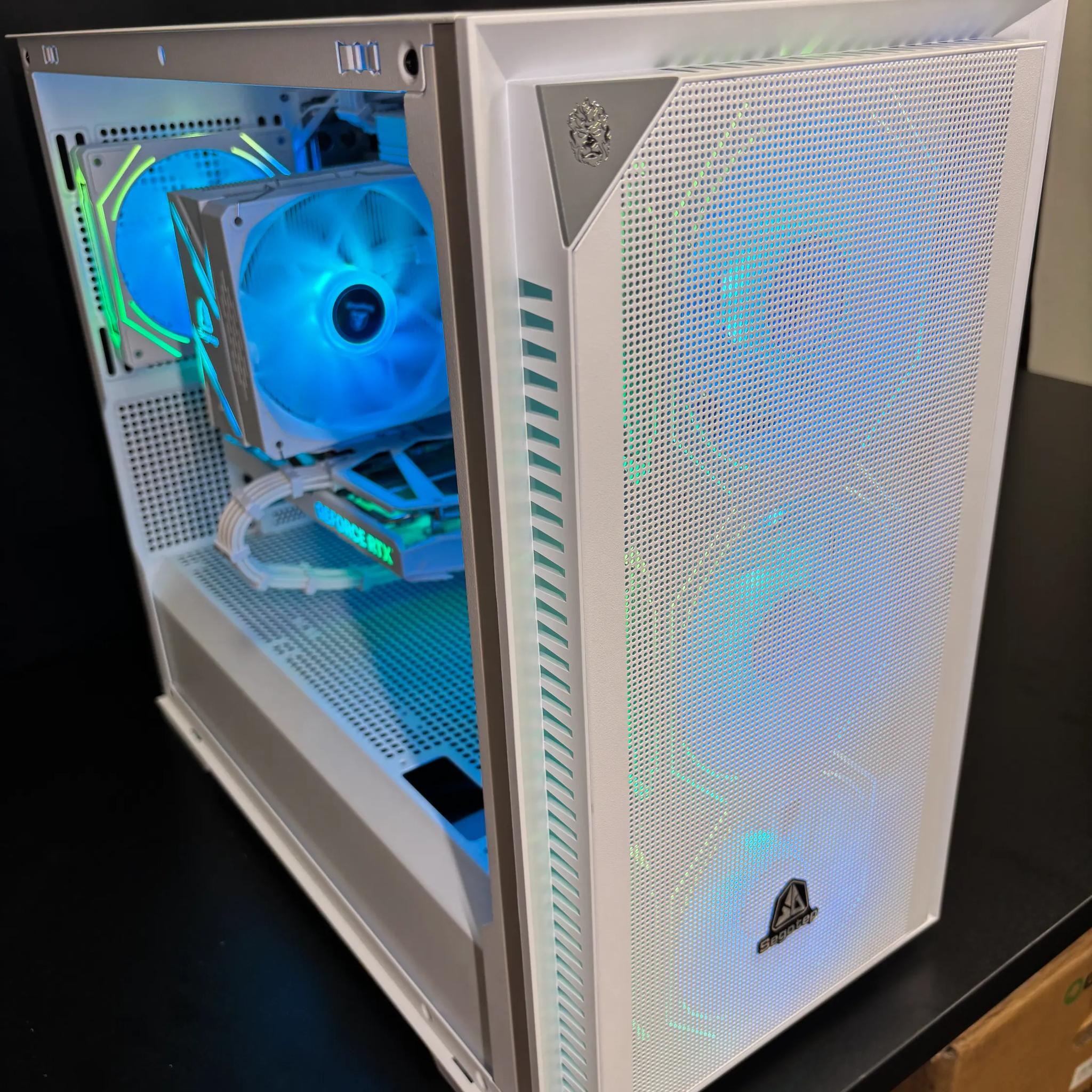Monkape White Edition | i5-12400F | RTX 4060 White | 16GB DDR5 | 512GB NVMe | RGB Gaming Desktop