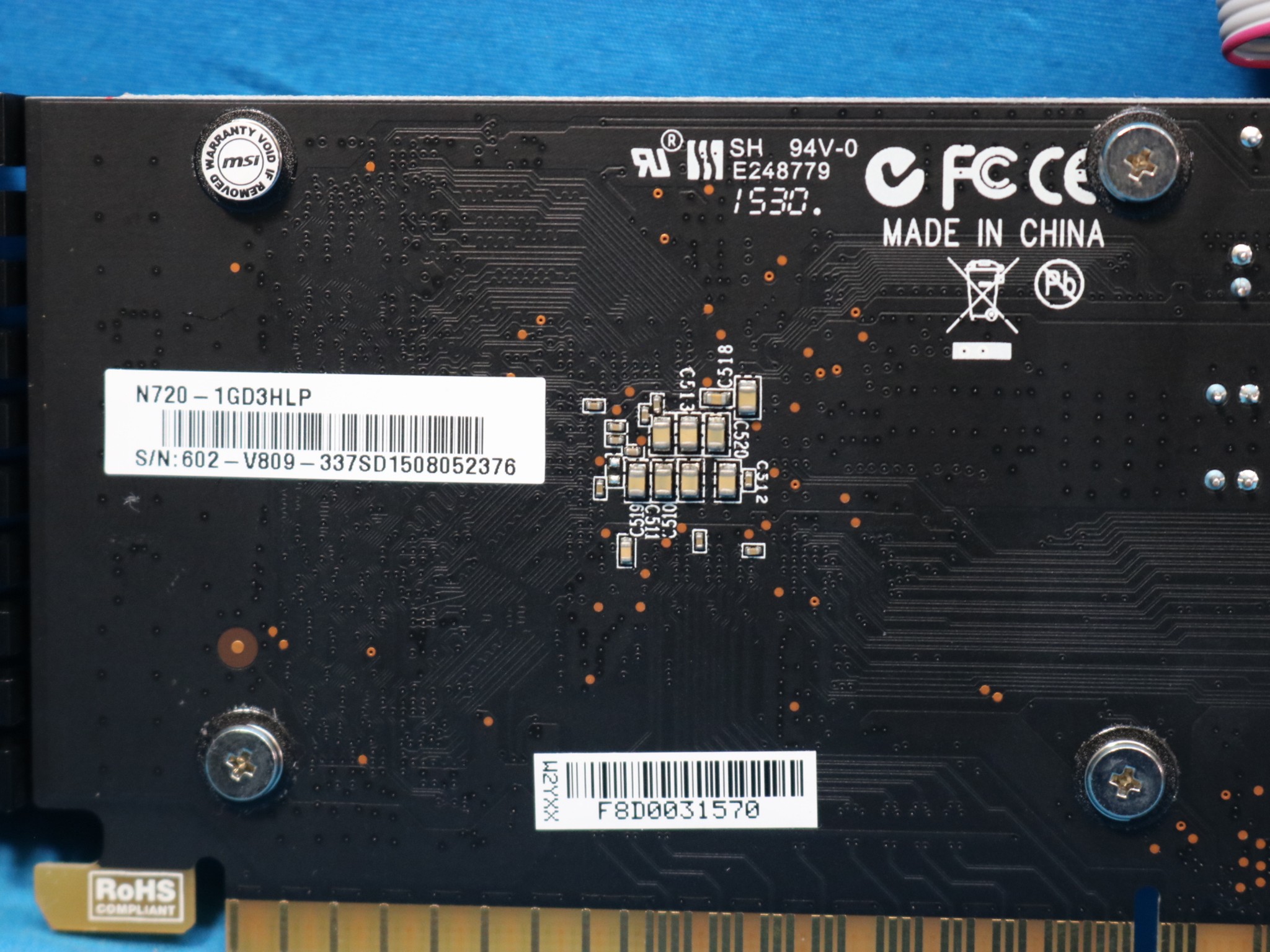 MSI GeForce GT 720 1GB GDDR3 Fanless Low-Profile PCIe Desktop GPU - 4219739900