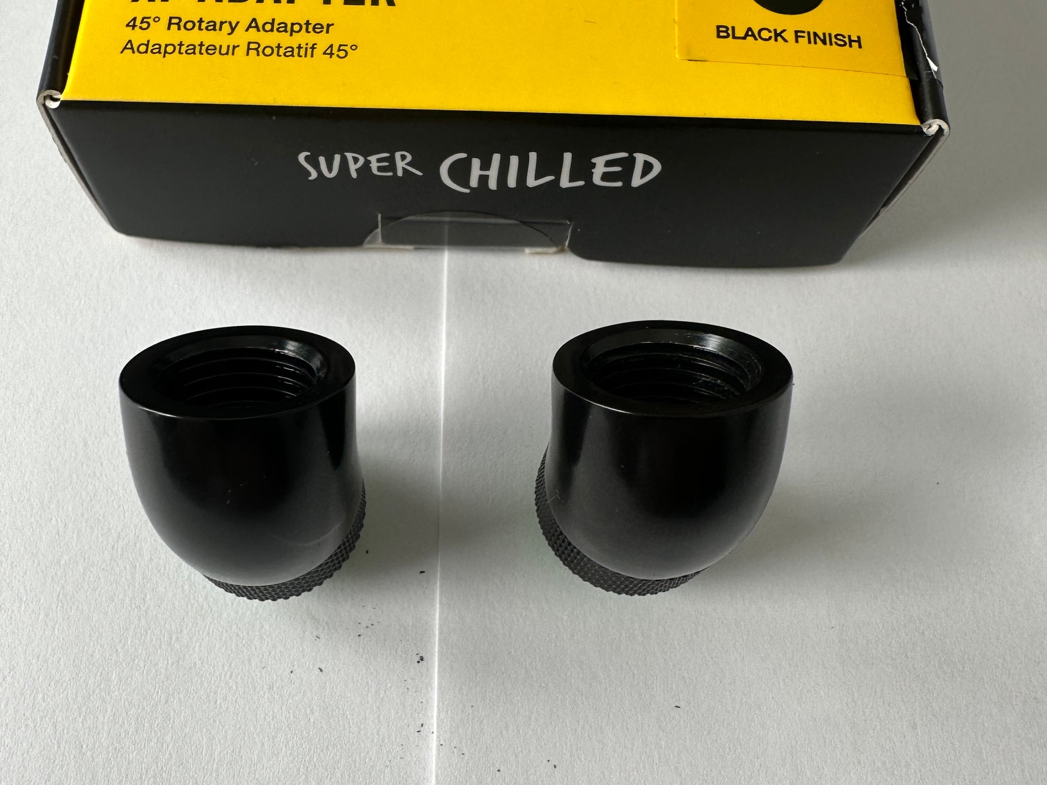 Corsair Hydro X Series 45 Degree Rotary Adapter - Black - 2 Pack  ( SHIP TODAY )