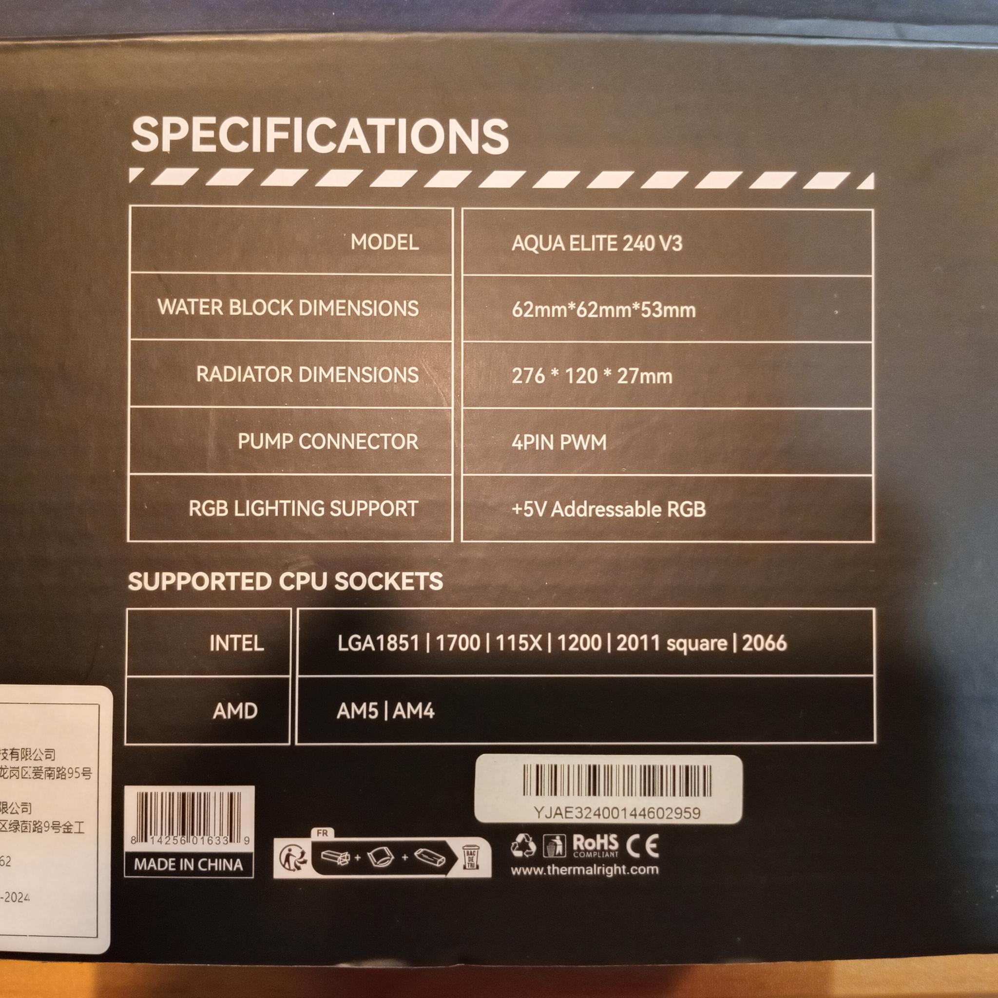 Thermalright Aqua Elite 240 V3 - ARGB