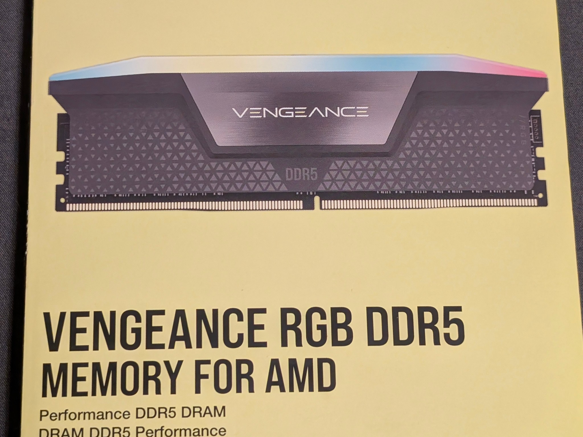 Vengeance RGB DDR5 Memory for AMD 64GB 6000Mhz CL30