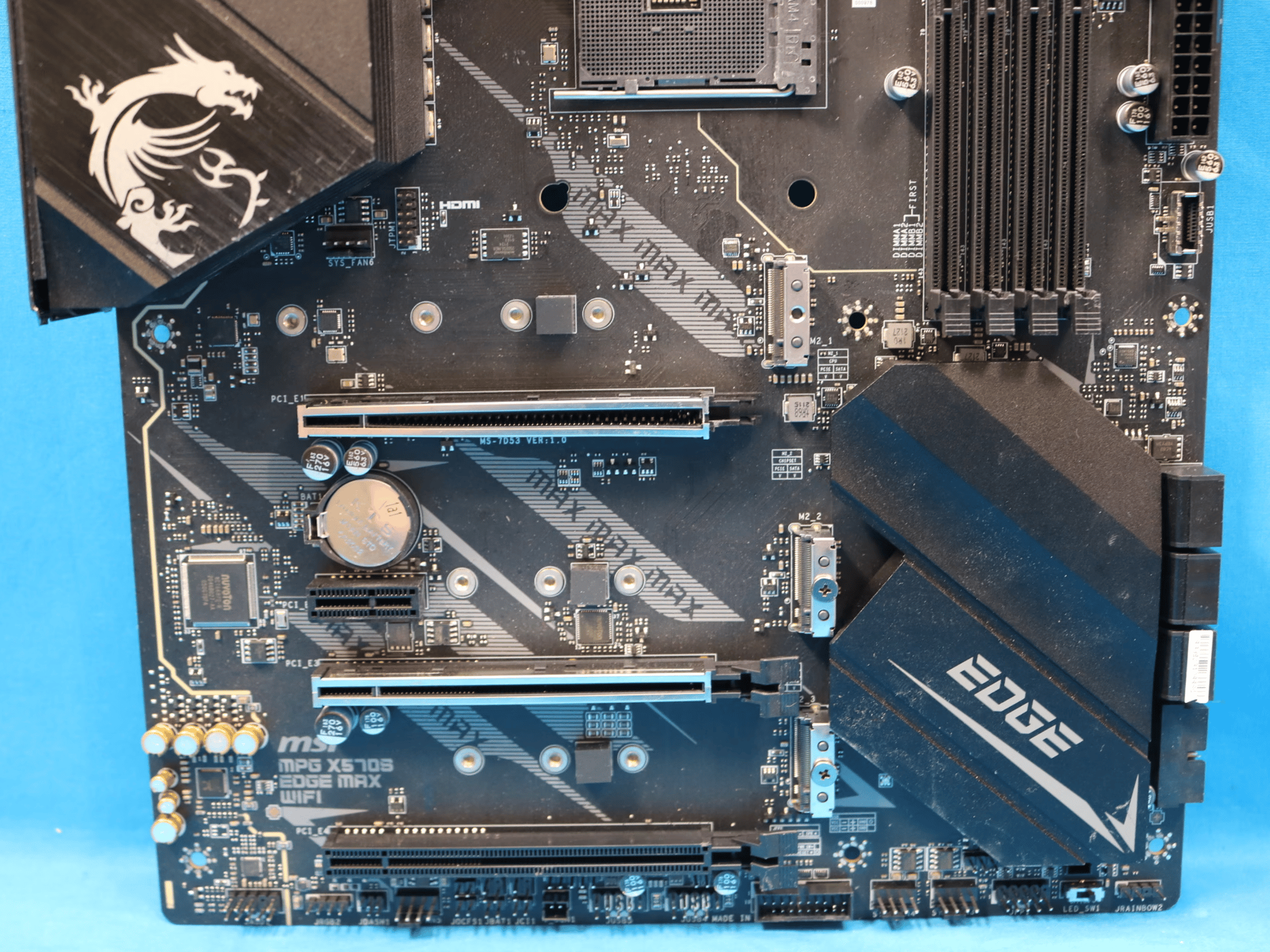*DAMAGED* MSI MPG X570S Edge Max WIFI AMD Socket AM4 DDR4 ATX Desktop Motherboard