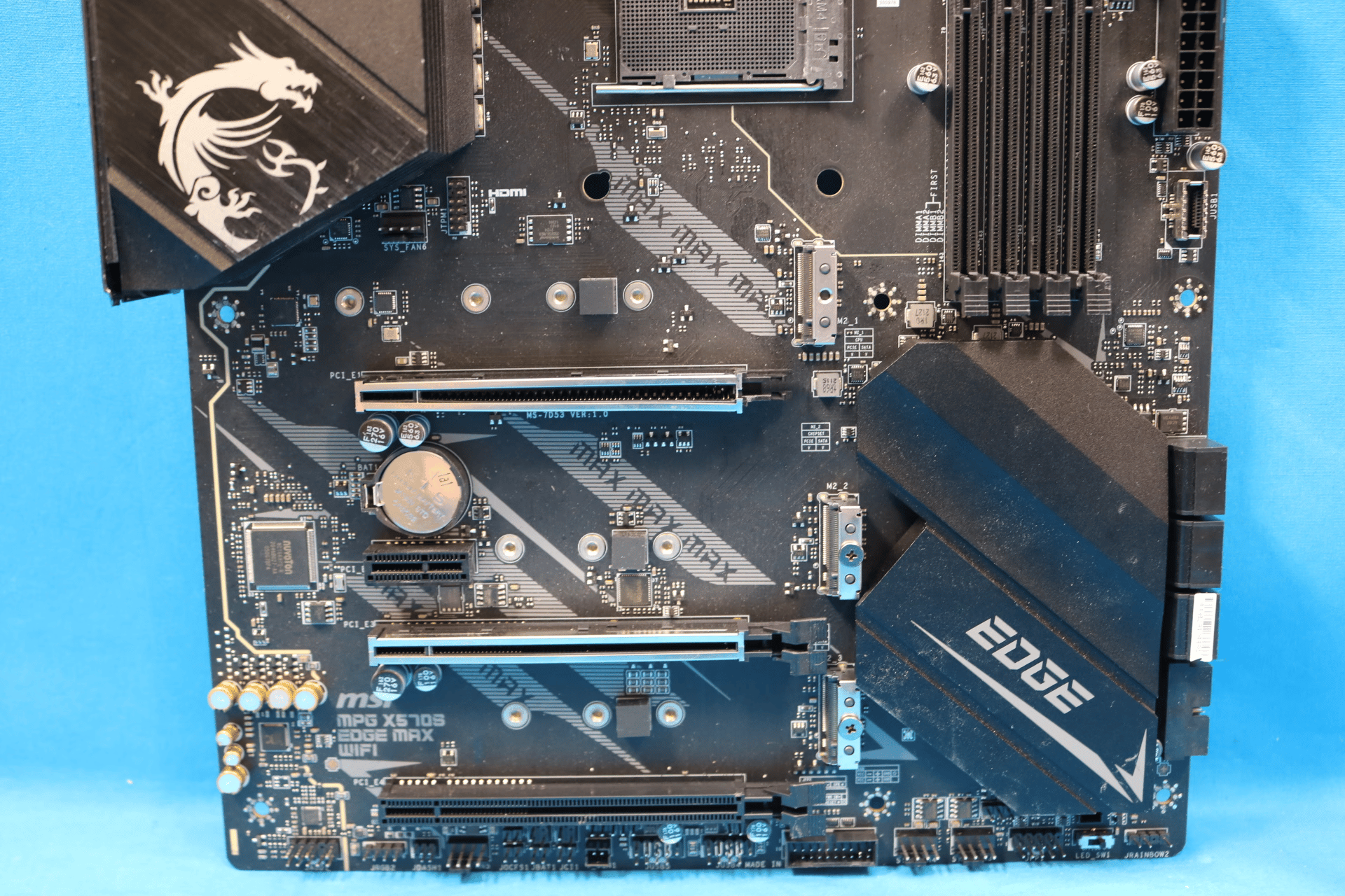 *DAMAGED* MSI MPG X570S Edge Max WIFI AMD Socket AM4 DDR4 ATX Desktop Motherboard