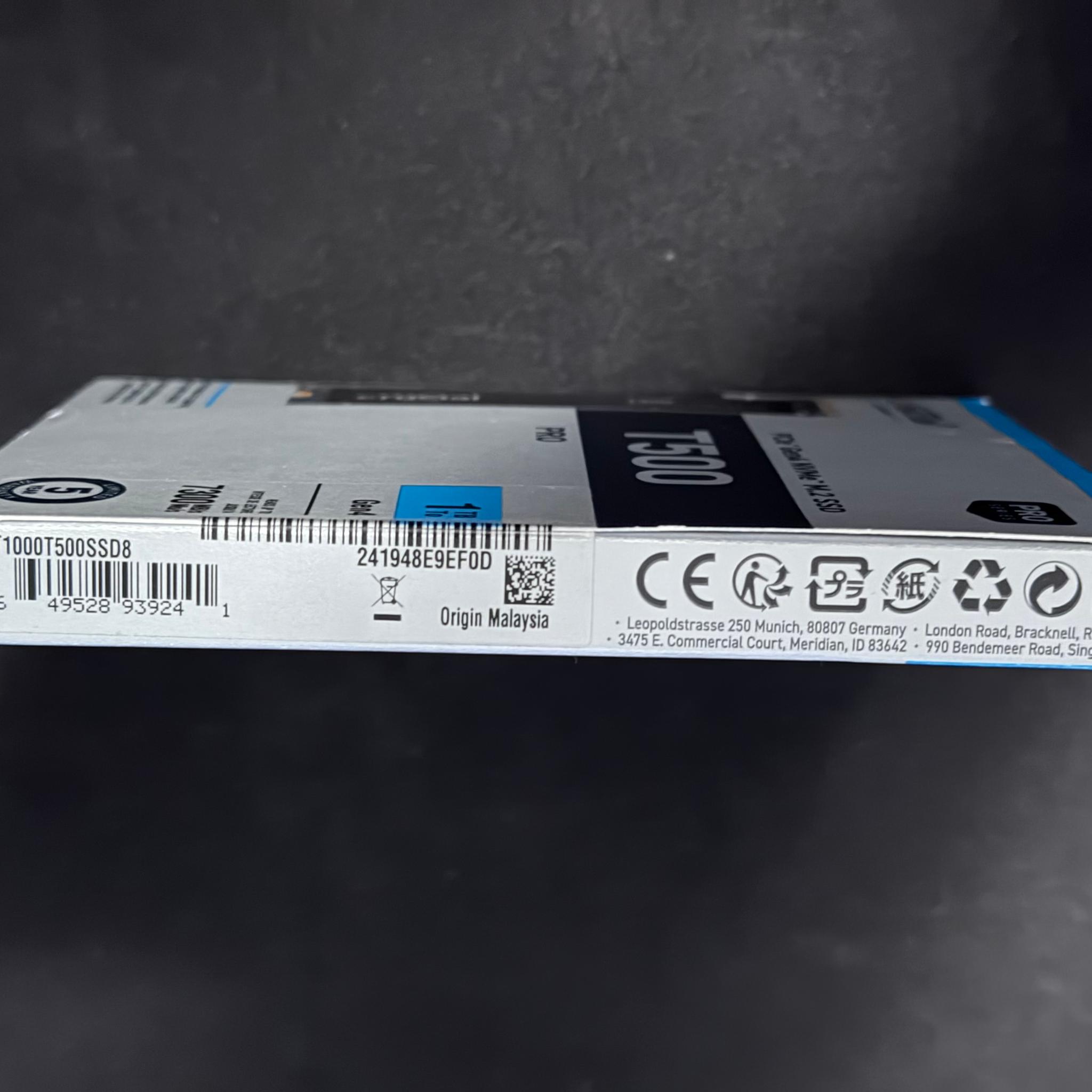 Crucial  T500 1TB PCIe Gen4 NVMe SSD