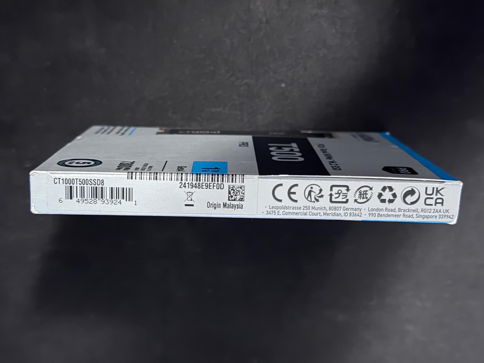 Crucial  T500 1TB PCIe Gen4 NVMe SSD