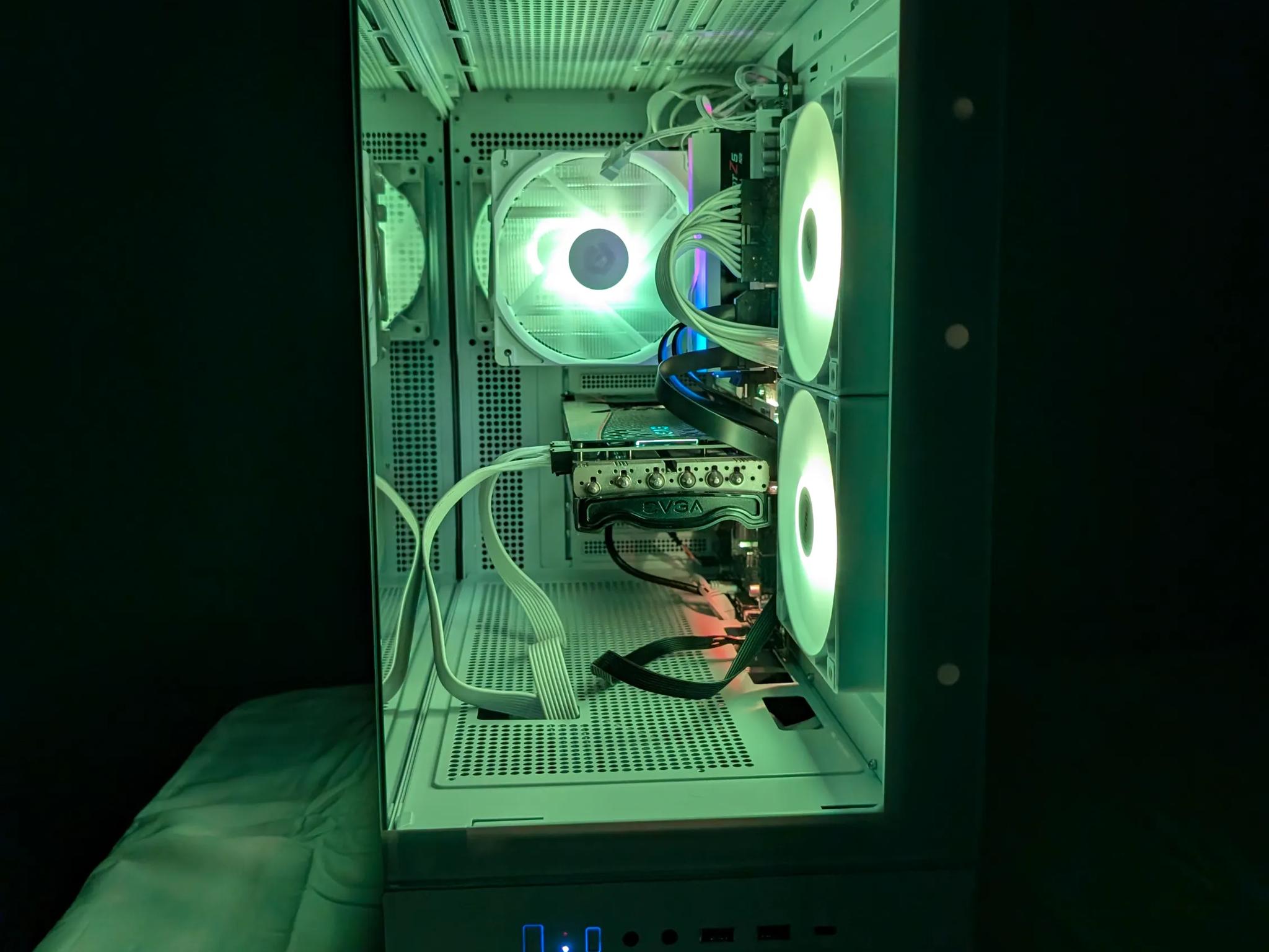 Custom White Gaming PC RTX 3080 Ti, Intel i9-12900K, 32GB DDR5 RAM, 1TB NVME SSD, Z790 Motherboard