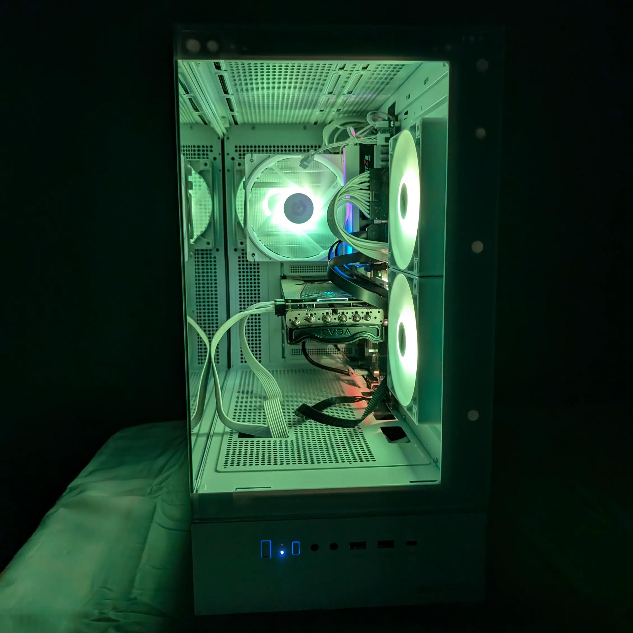 Custom White Gaming PC RTX 3080 Ti, Intel i9-12900K, 32GB DDR5 RAM, 1TB NVME SSD, Z790 Motherboard
