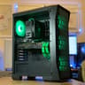 Black/Green Gaming PC(Ryzen 5 5500 + GTX 1080)