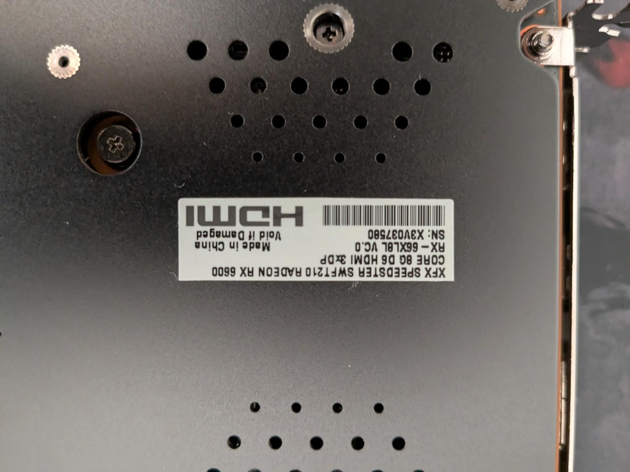 XFX SWFT 210 RX 6600 8GB with Box