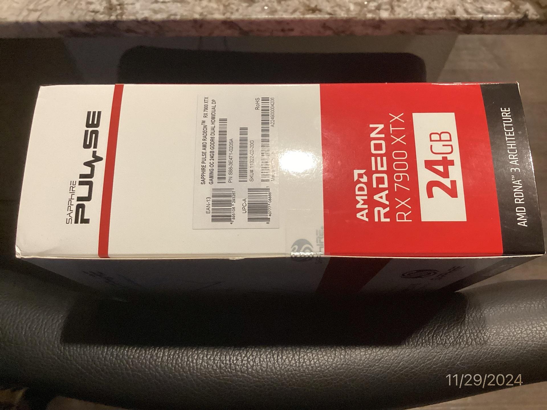 ++ NEW in box ++ Sapphire Pulse Radeon RX 7900 XTX Graphics Card