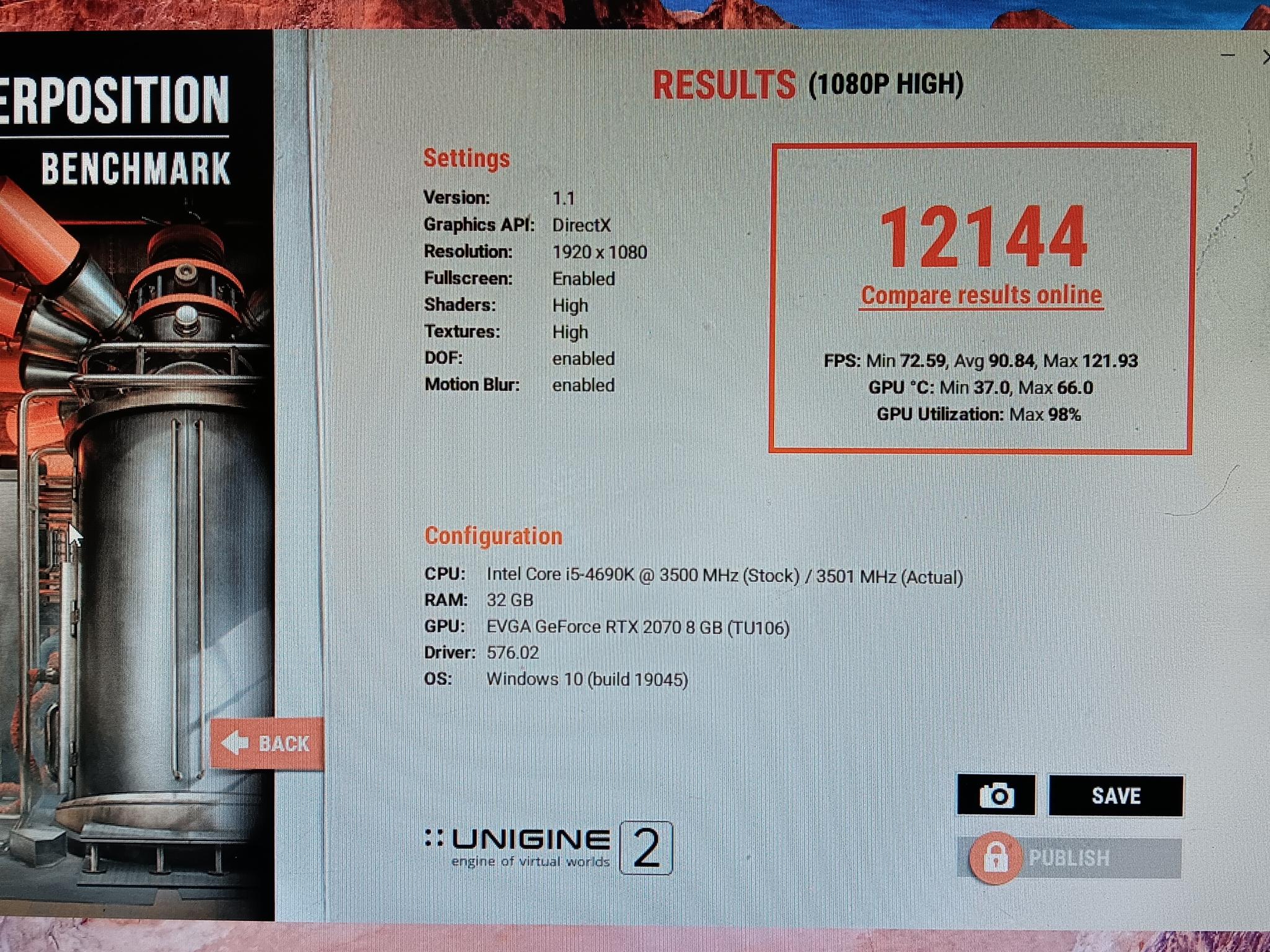 EVGA GeForce RTX-2070 8GB 08G-P4-1071-KR GPU Tested