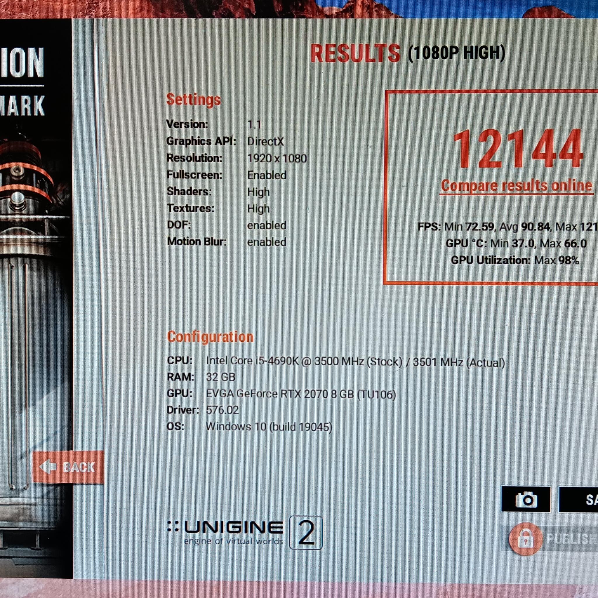EVGA GeForce RTX-2070 8GB 08G-P4-1071-KR GPU Tested