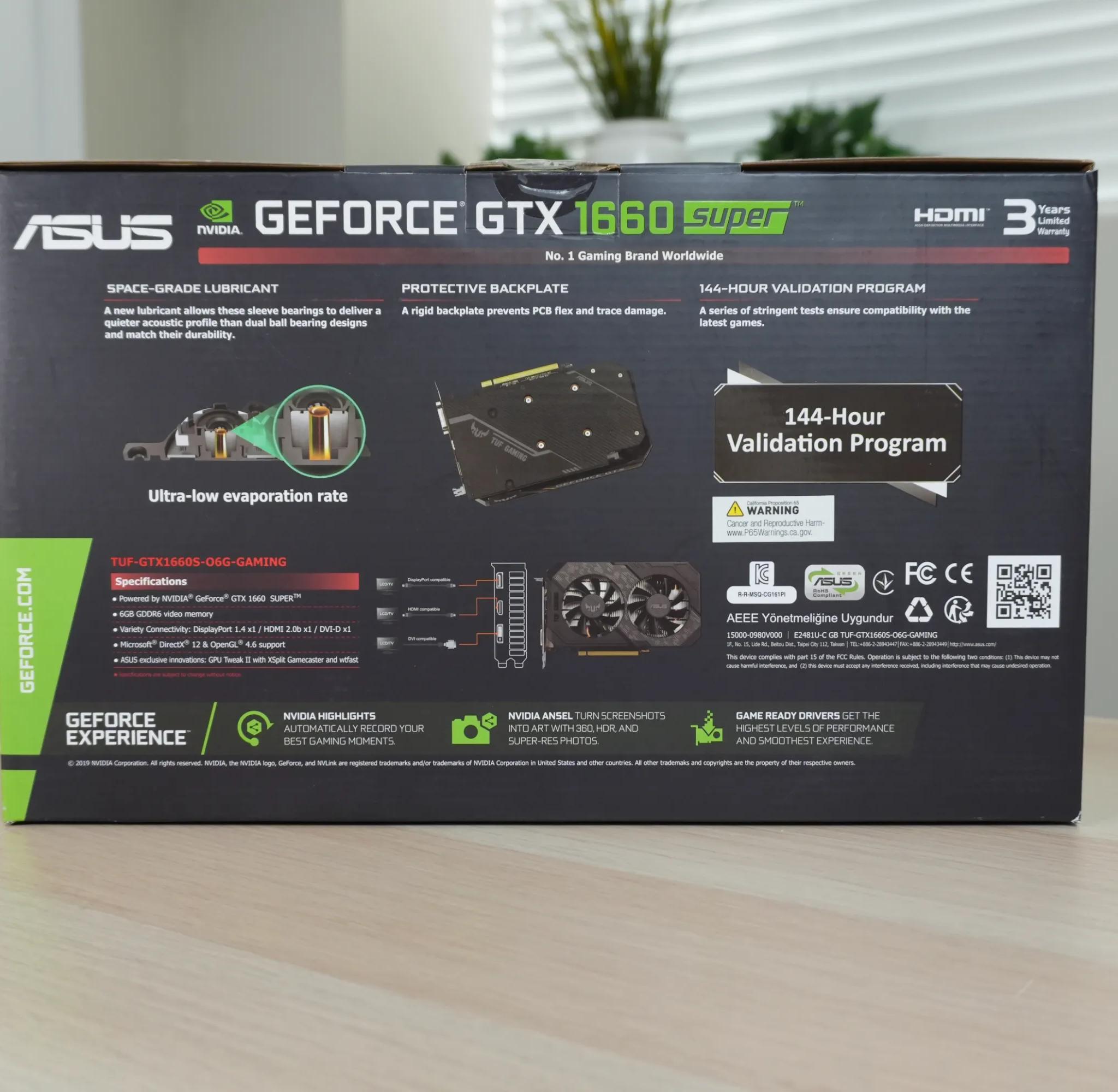 ASUS 1660 SUPER TUF