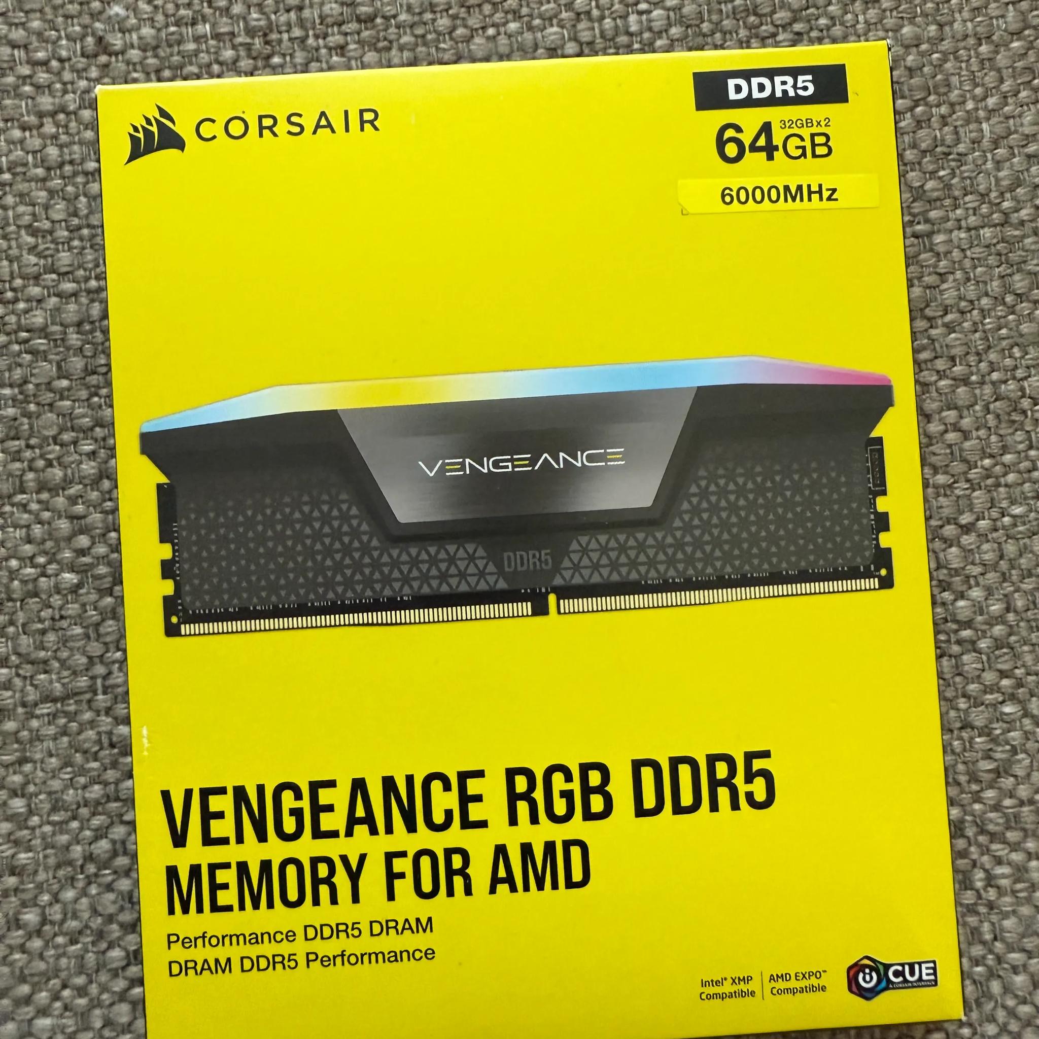 Corsair Vengeance RGB DDR5 RAM (2x32GB)