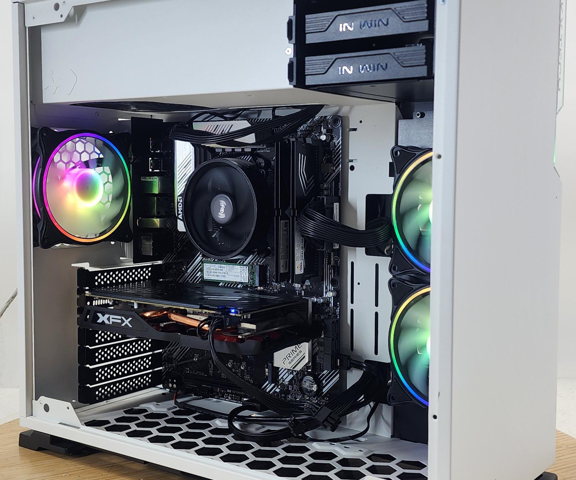Gaming PC Ryzen 5 3600 16GB RAM 256GB SSD + 500GB HDD RX 570 8GB Win11 Computer