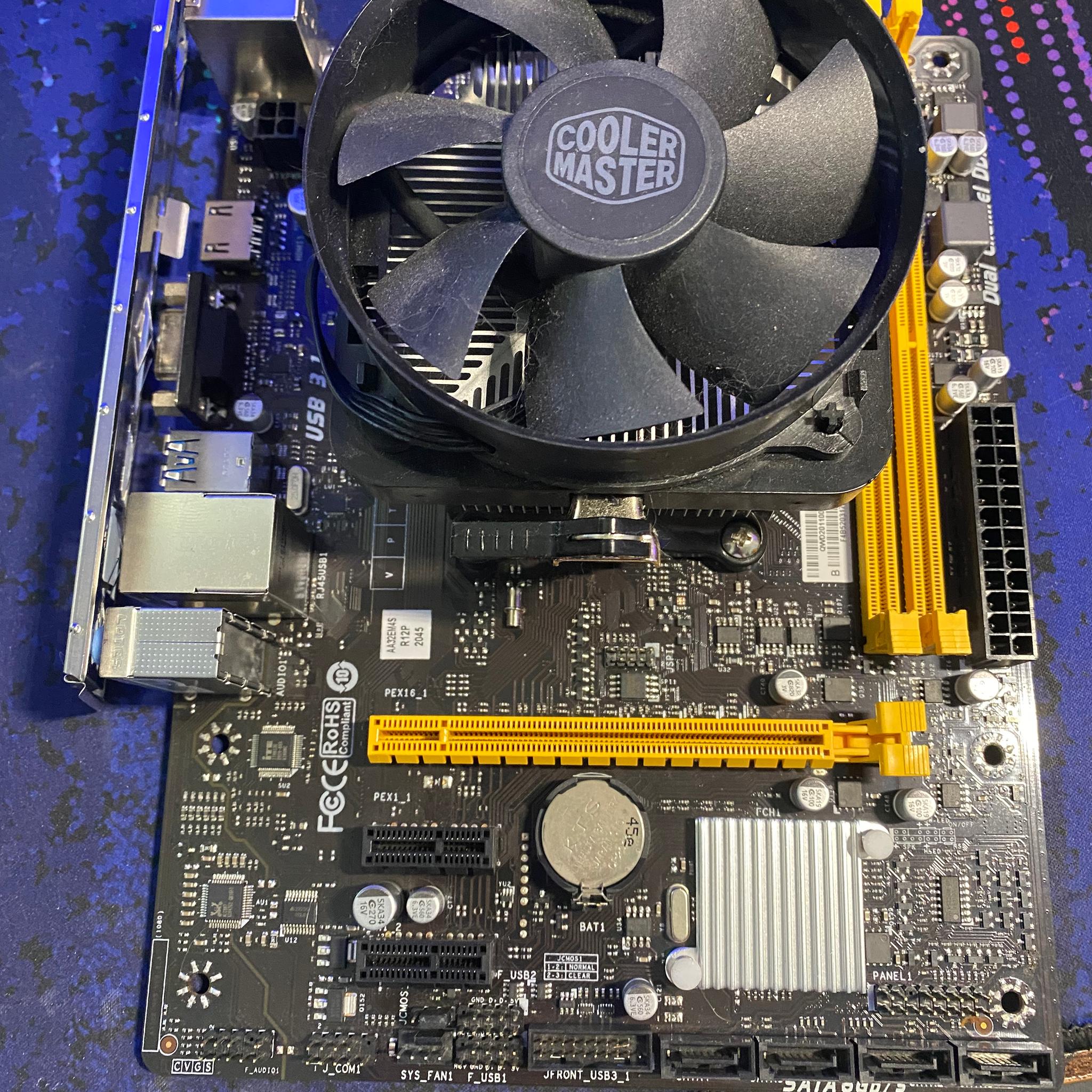 Biostar A320MH PRO Micro ATX AM4 Motherboard Plus Cooler Master Cooler