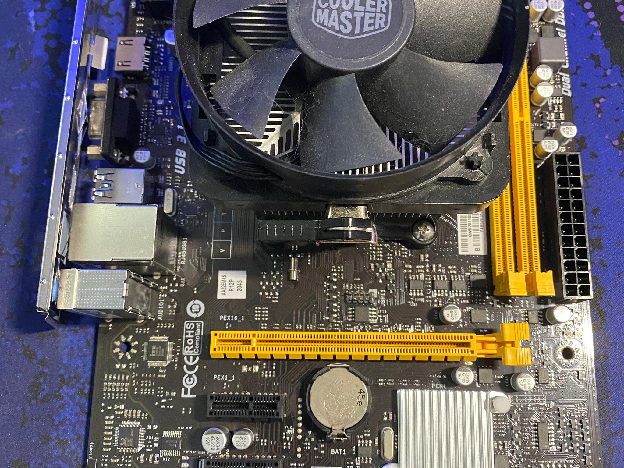 Biostar A320MH PRO Micro ATX AM4 Motherboard Plus Cooler Master Cooler