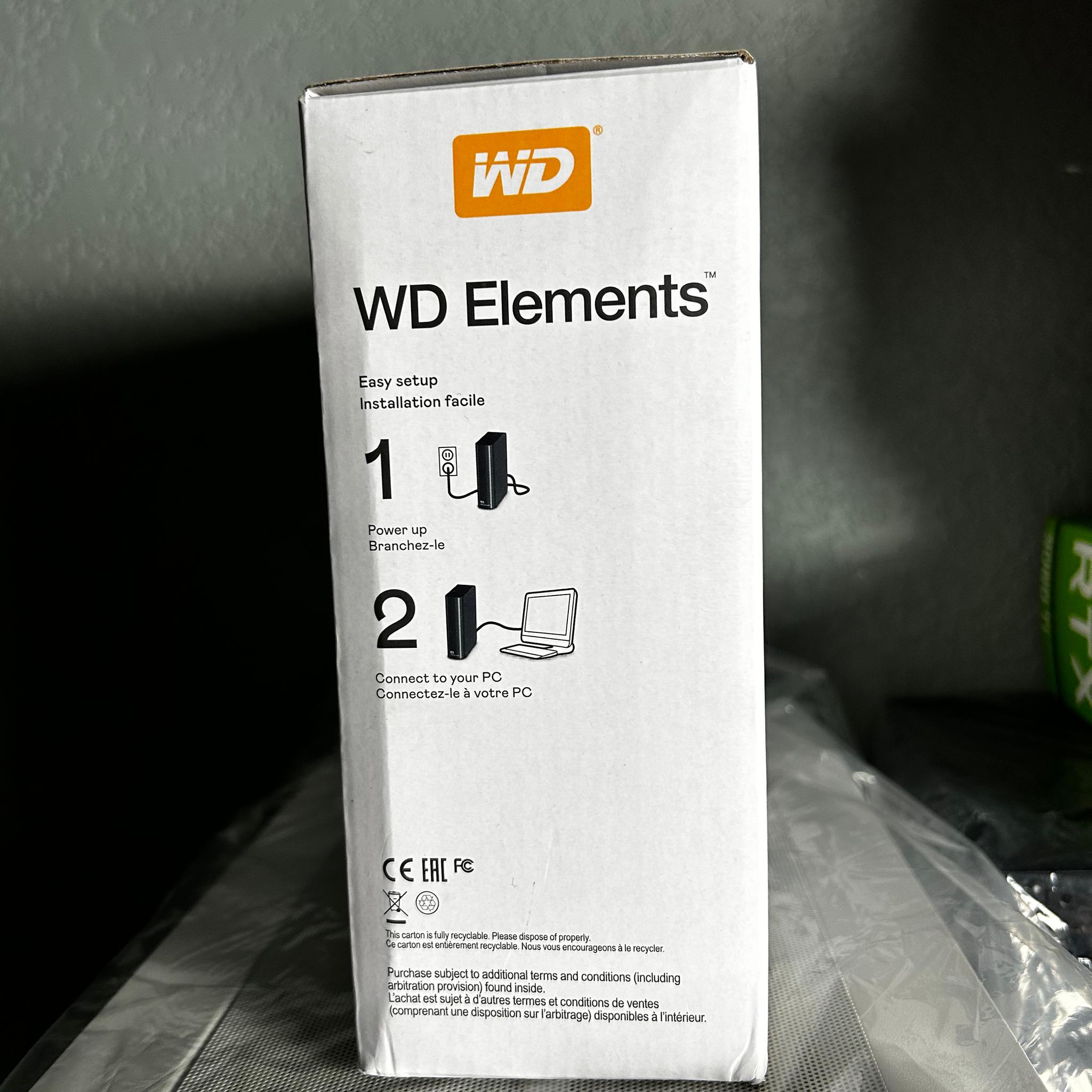 WD 10TB Elements Desktop External Hard Drive