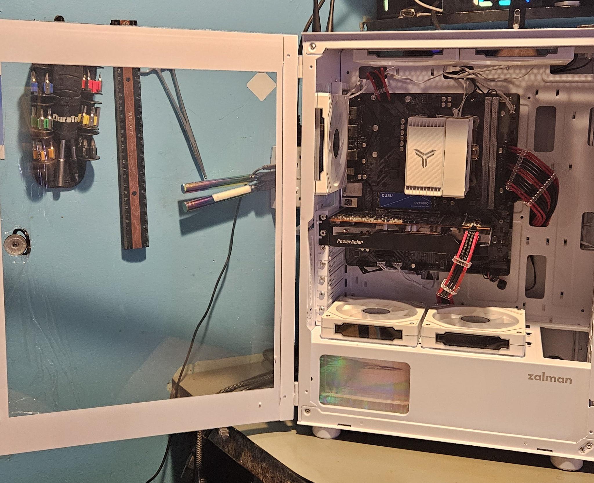 Fresh build Zalman i4 TG with Ryzen 5 8500G/RX 6600XT/32gigs ram/1Tb NVME
