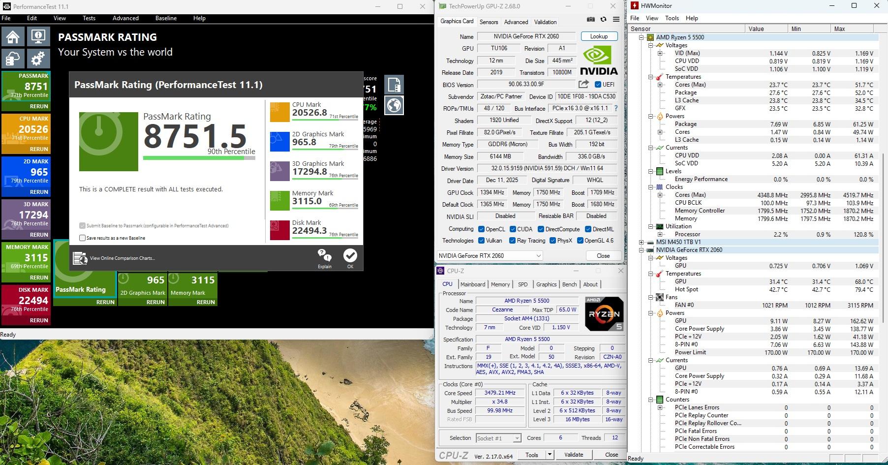 Ryzen 5, RTX 2060, 16GB Ram, 1TB NVME, Windows 11