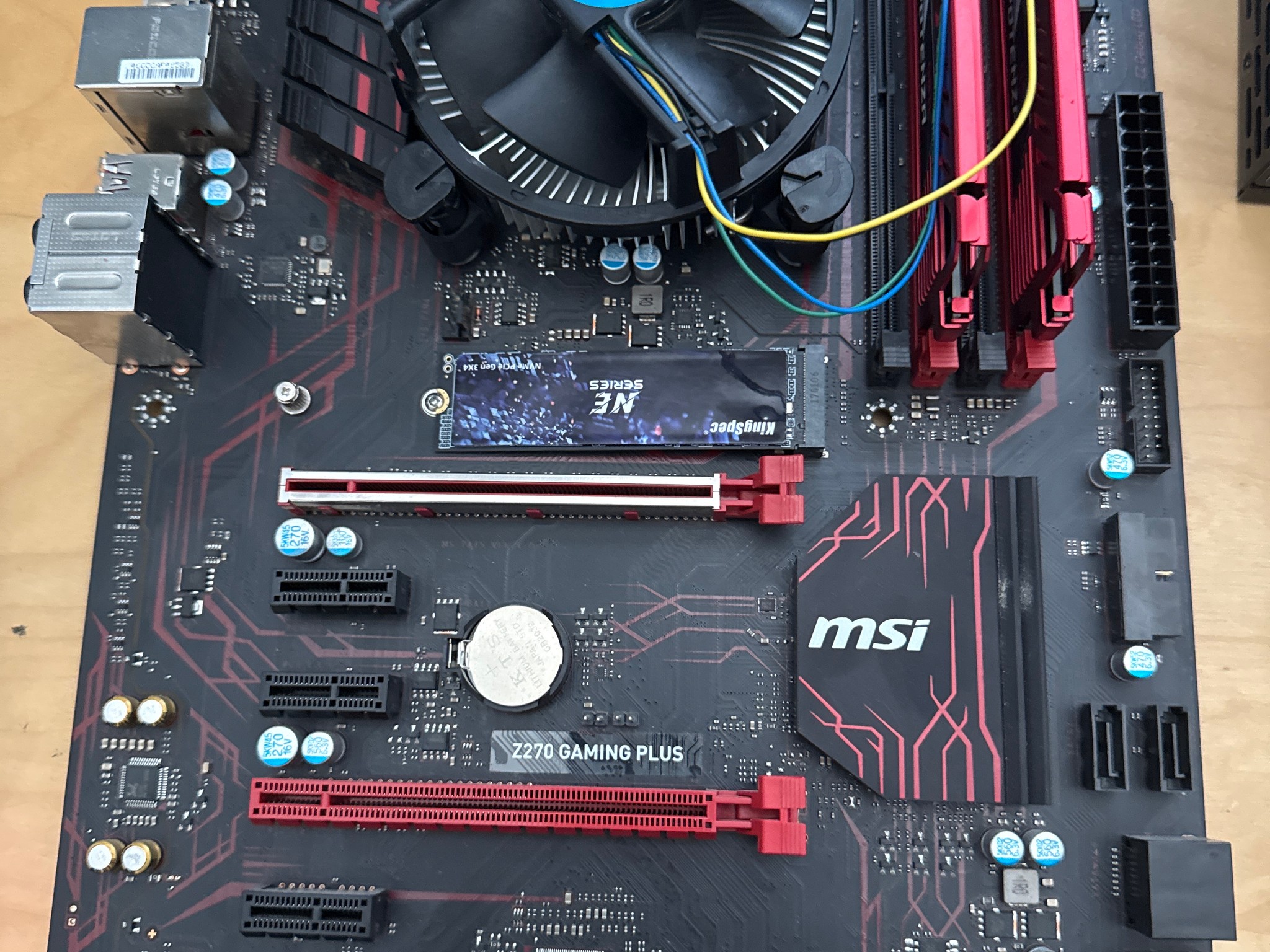 Mobo, ram, cpu, ssd, WiFi card, and cooler combo