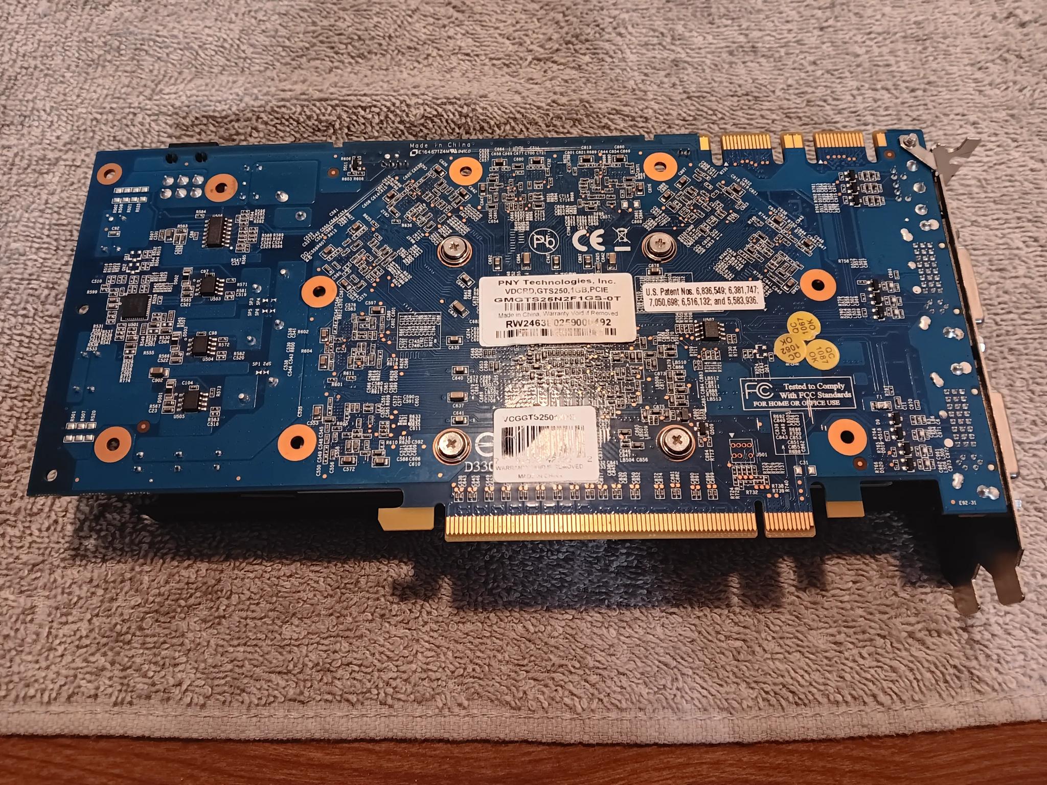 PNY Nvidia GeForce XLR8 GTS-250 1GB Graphics card IOB