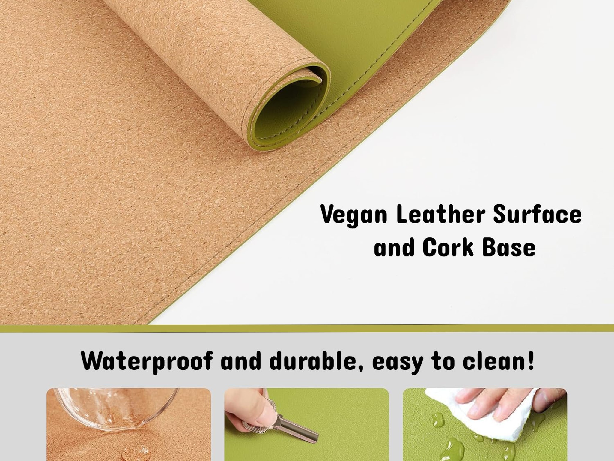 Olive Green Waterproof Mousepad (XL 32" x 16")