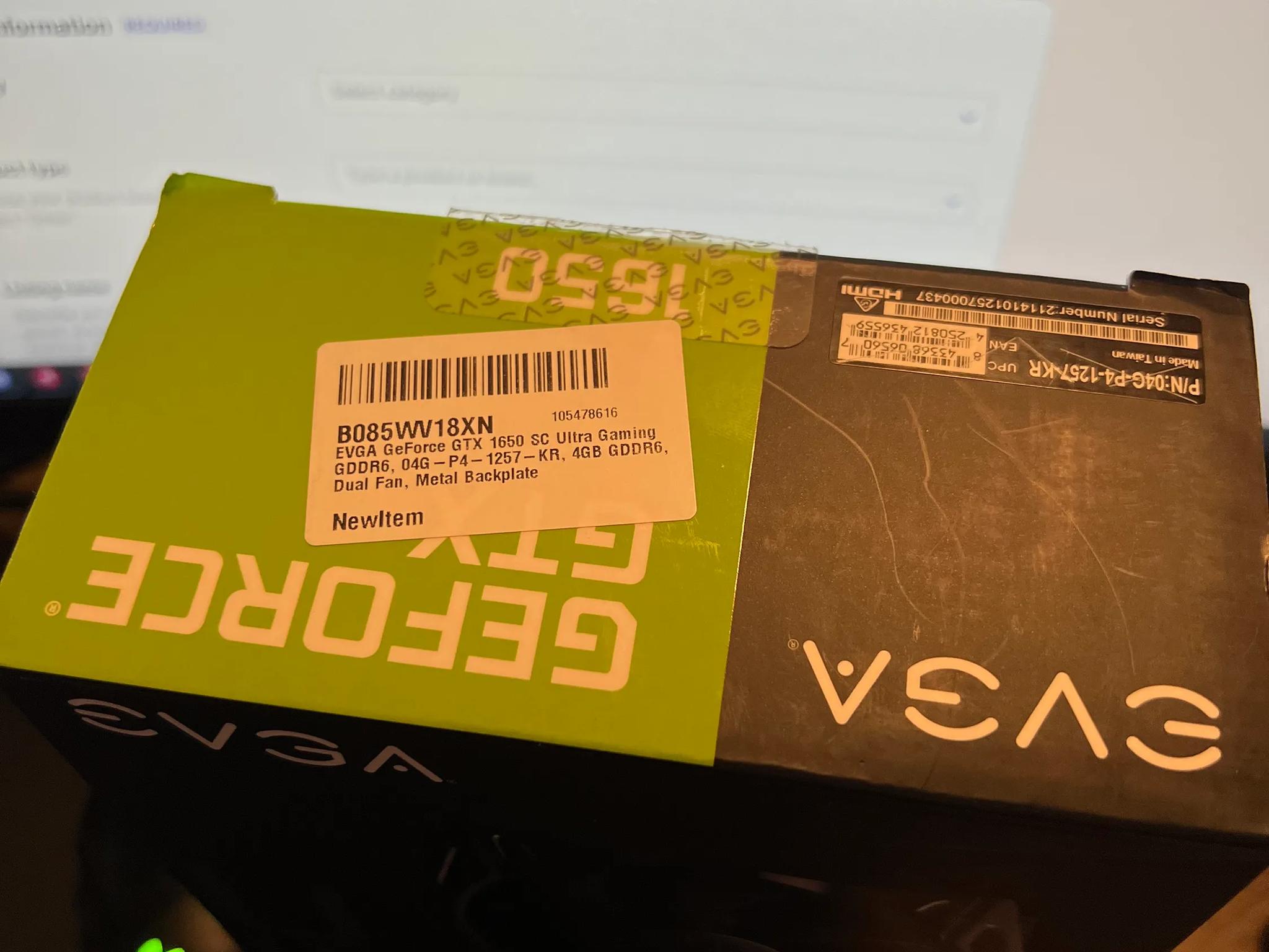 Open Box - EVGA GTX 1650 SC ULTRA