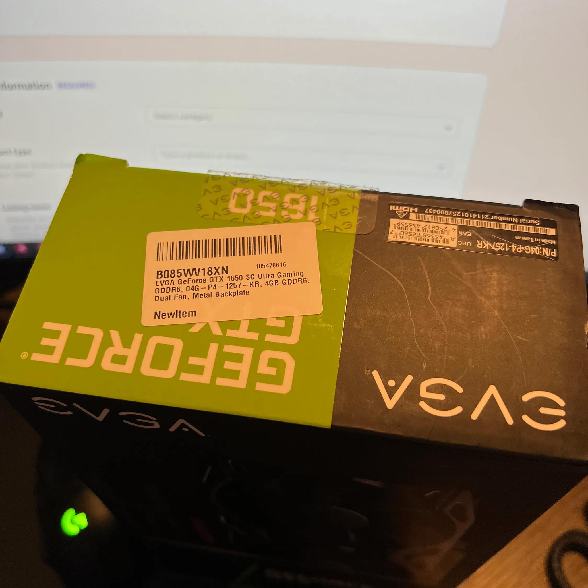 Open Box - EVGA GTX 1650 SC ULTRA
