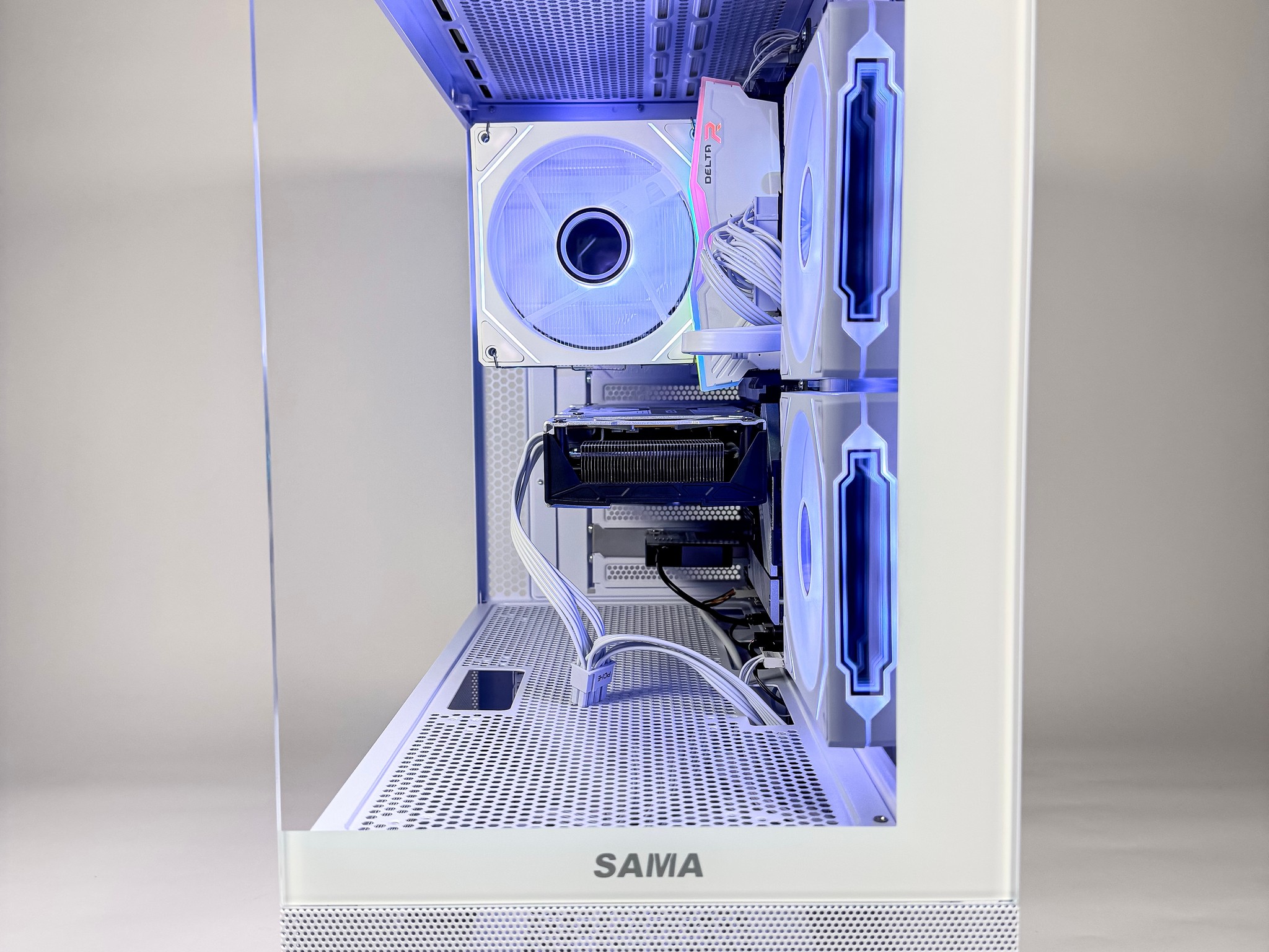 White & Silver Radeon RX 6600 XT Custom Gaming PC - Ryzen 5 5600X, 16GB RAM, 1TB NVMe SSD