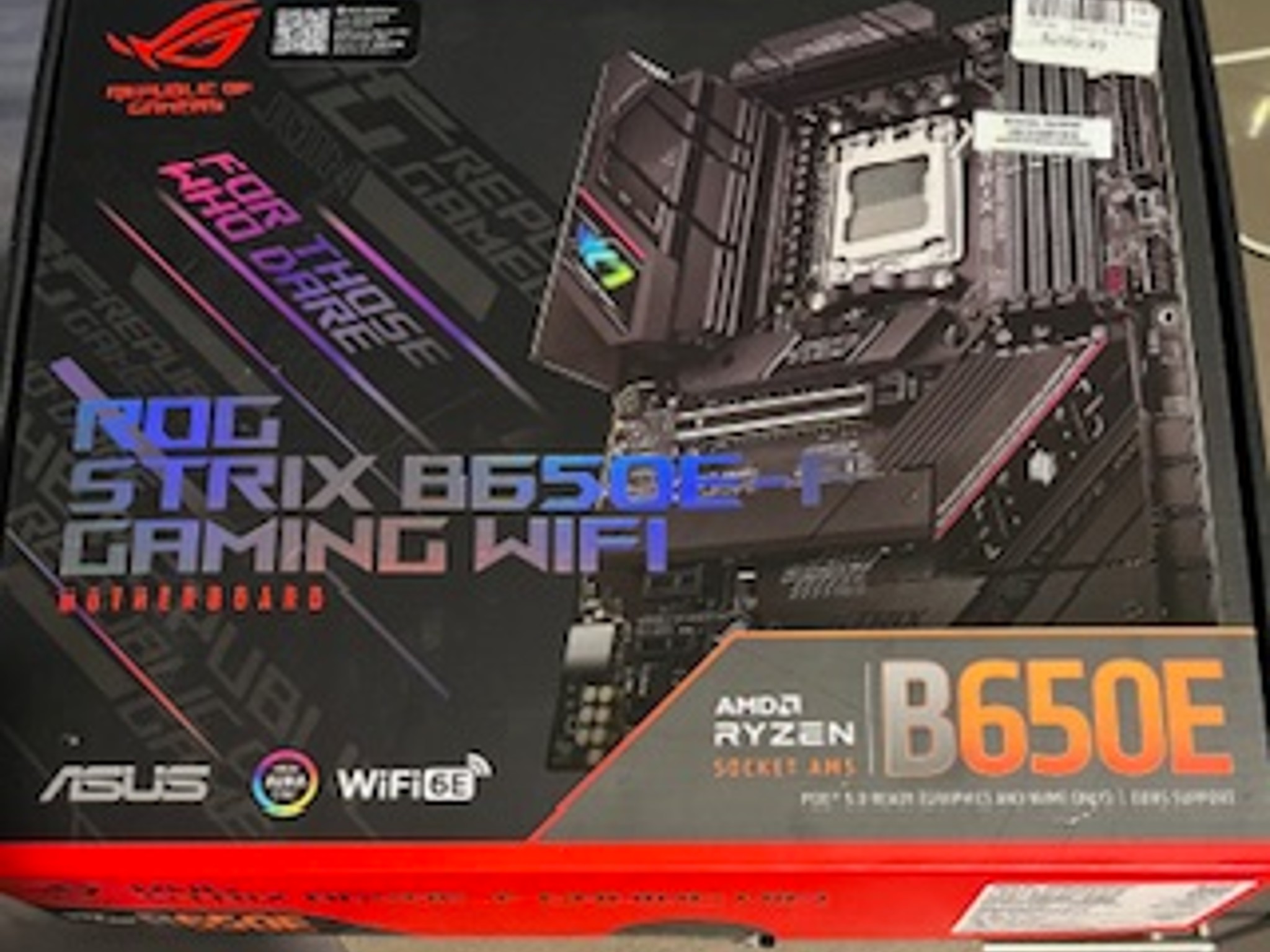 ASUS ROG Strix B650E-F Gaming WiFi AM5 ATX AMD Motherboard