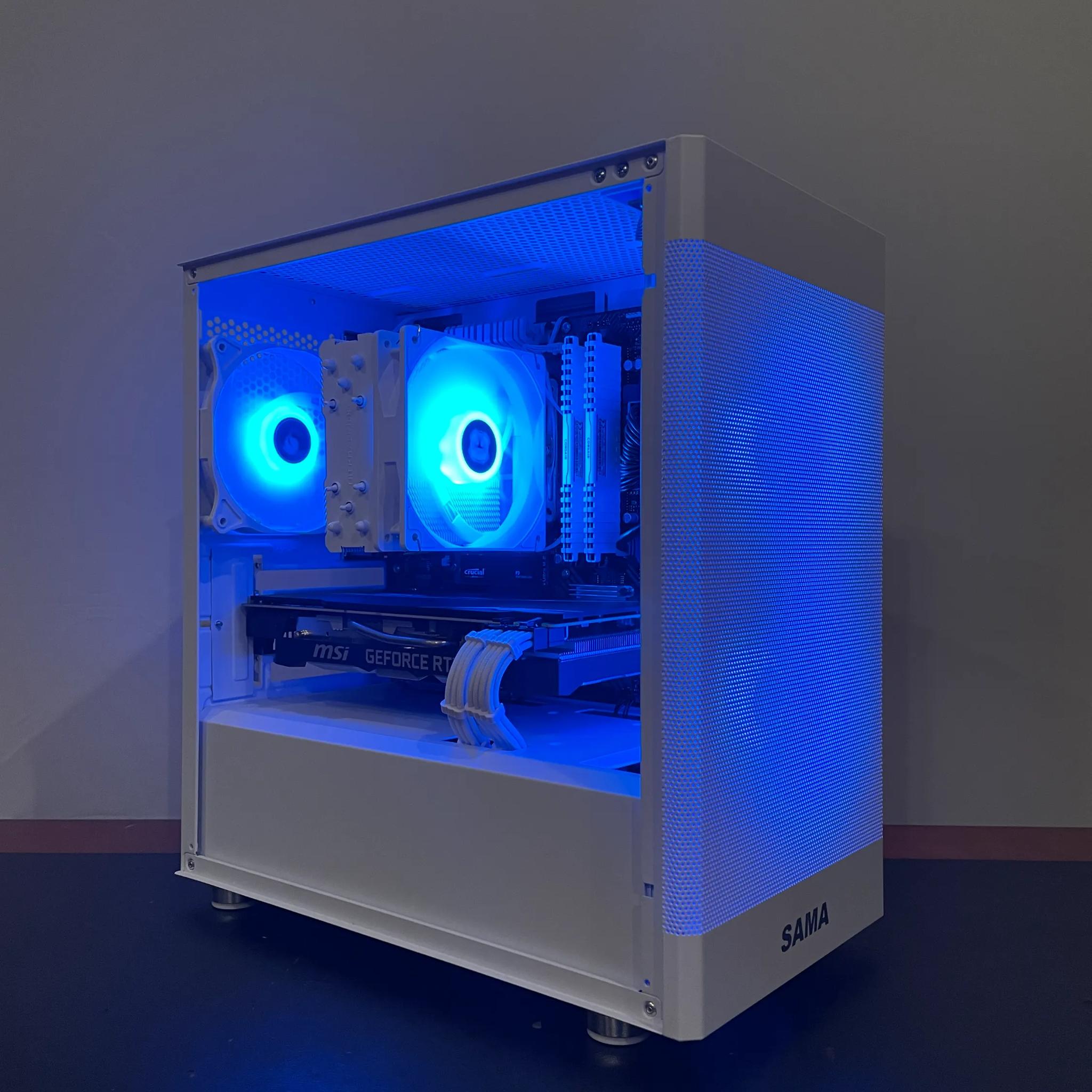 ⚪ White 1080p PC | RTX 2060 12GB | Ryzen 5 3600 | WiFi and Bluetooth | ARGB Control ⚪