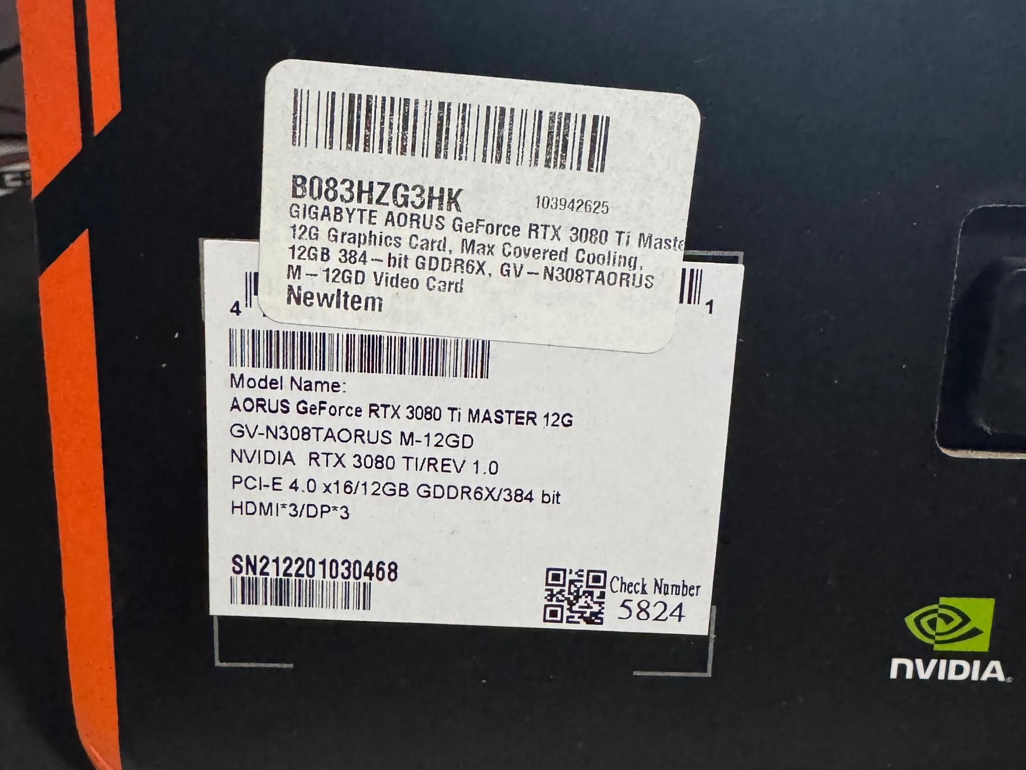 Gigabyte AORUS Master RTX 3080 Ti
