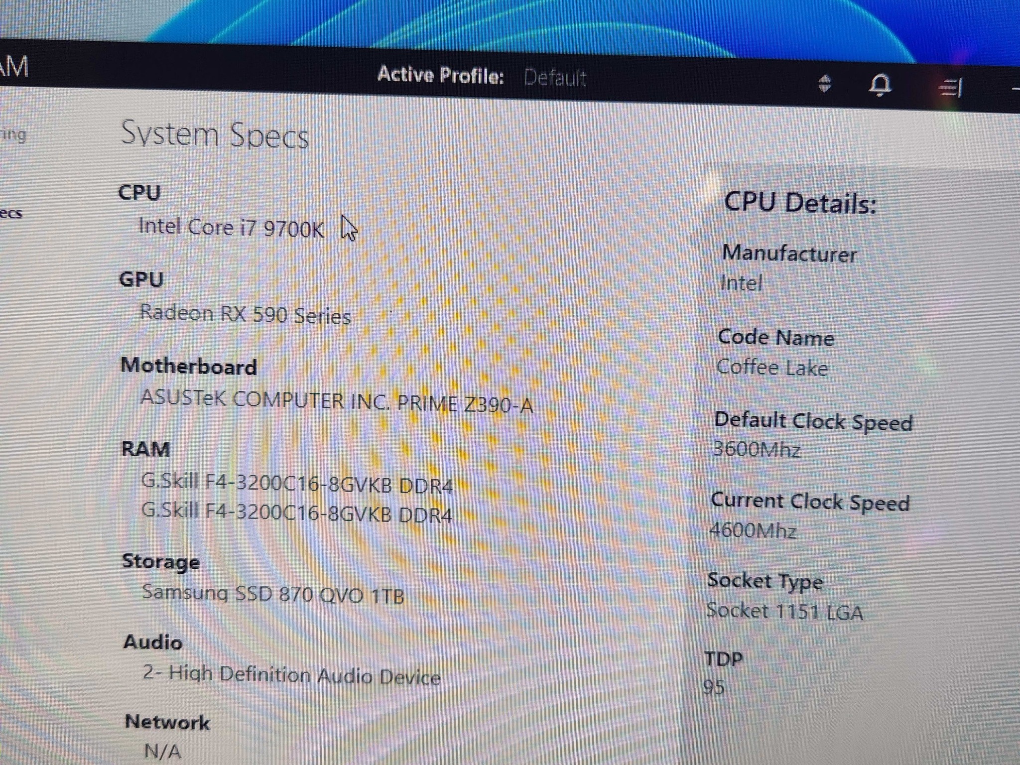 JT-2 | i7-9700K | RX 590 | 16GB RAM | 1TB SSD | Wi-Fi | Windows 11 Pro