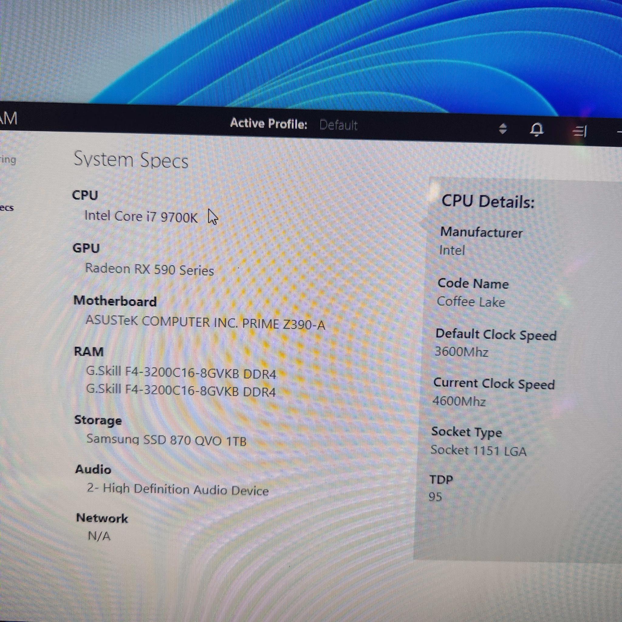 JT-2 | i7-9700K | RX 590 | 16GB RAM | 1TB SSD | Wi-Fi | Windows 11 Pro