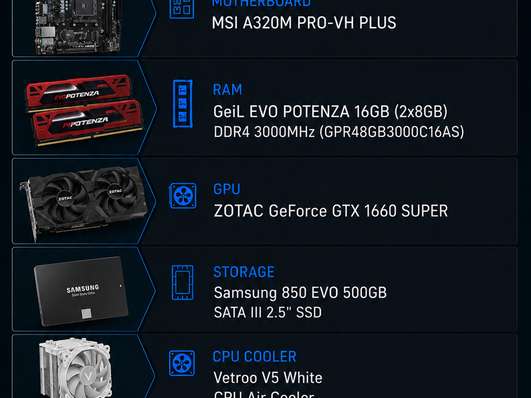 Ryzen 5 2600X GTX 1660 SUPER Gaming PC