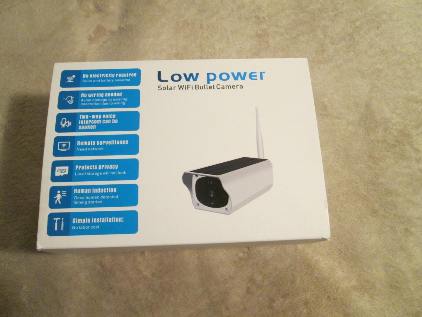 Solar Outdoor Wifi Security Camera New In Box