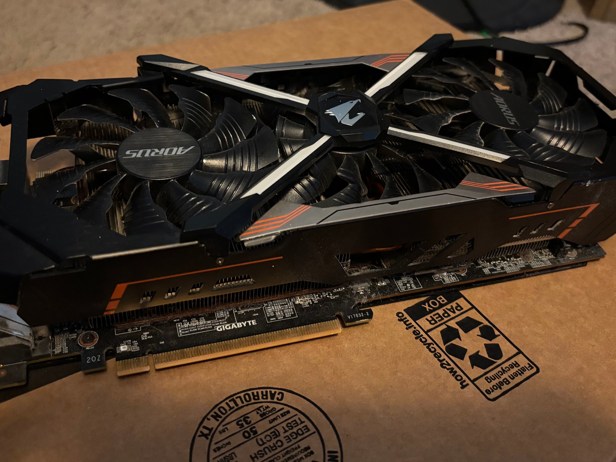 GIGABYTE AORUS XTREME Nvidia GTX 1080 Ti Graphics Card - Used, good condition