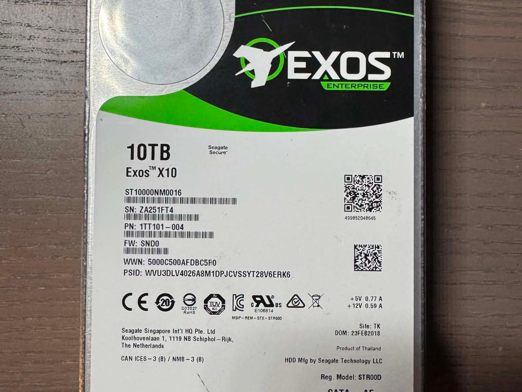 Seagate Exos X10 10TB 2.5" SATA Internal HDD 7200RPM