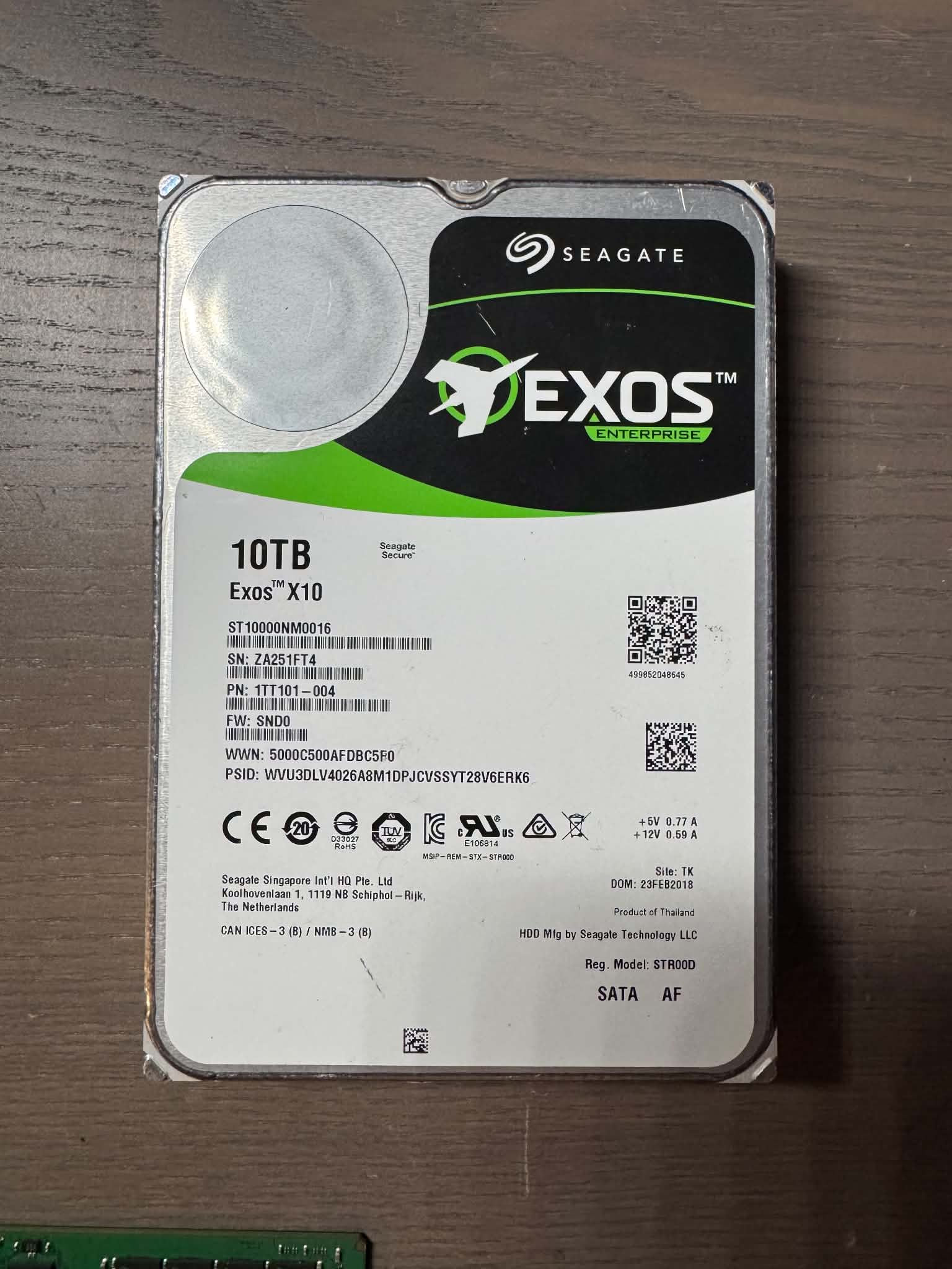 Seagate Exos X10 10TB 2.5" SATA Internal HDD 7200RPM