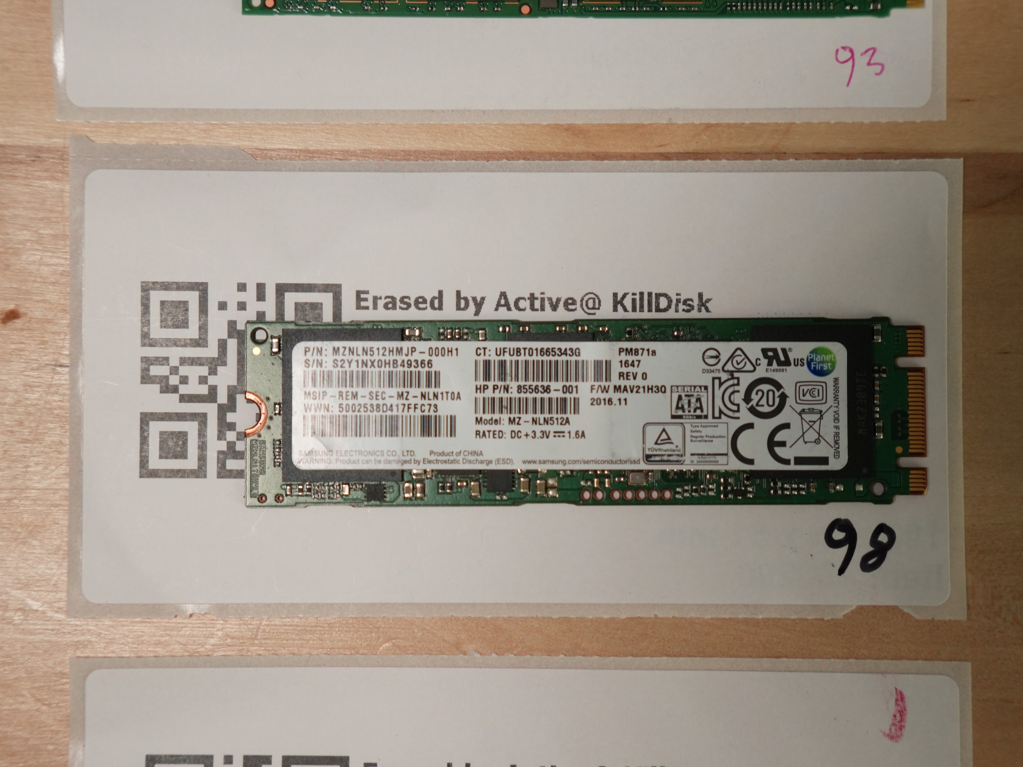 512GB SATA M.2 SSDS | LOT OF 3