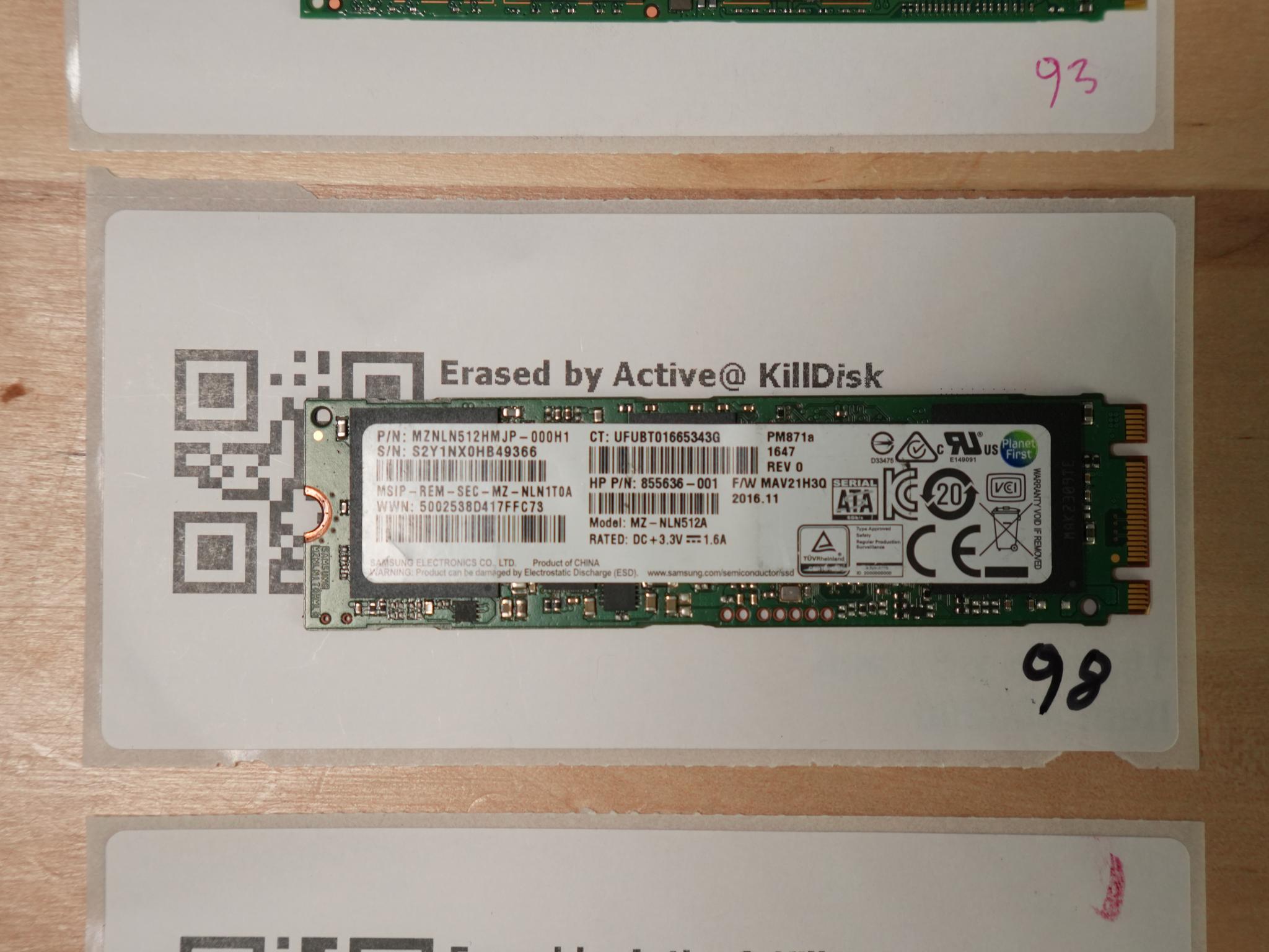 512GB SATA M.2 SSDS | LOT OF 3