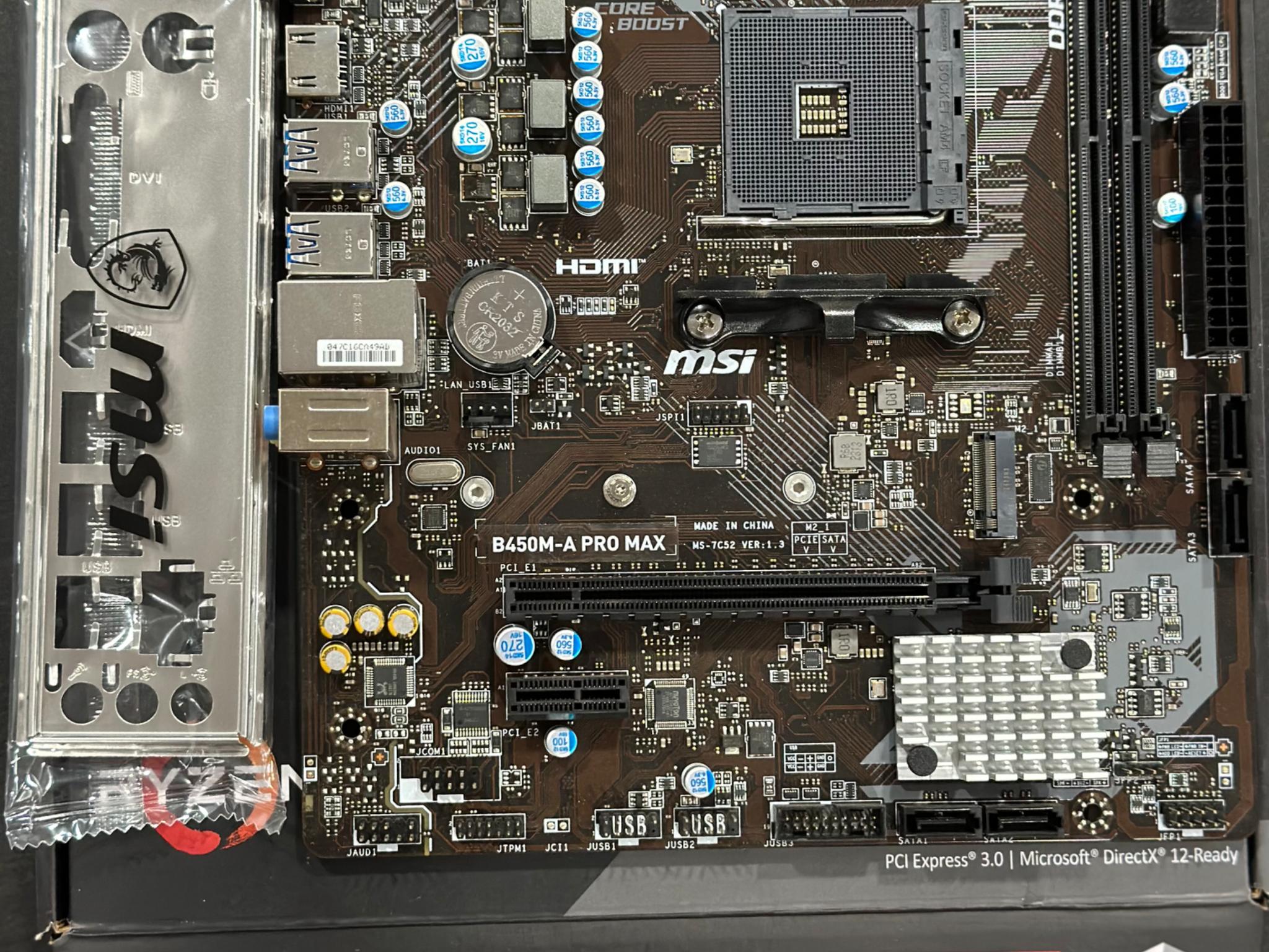 MSI B450M-A PRO MAX AM4 Motherboard